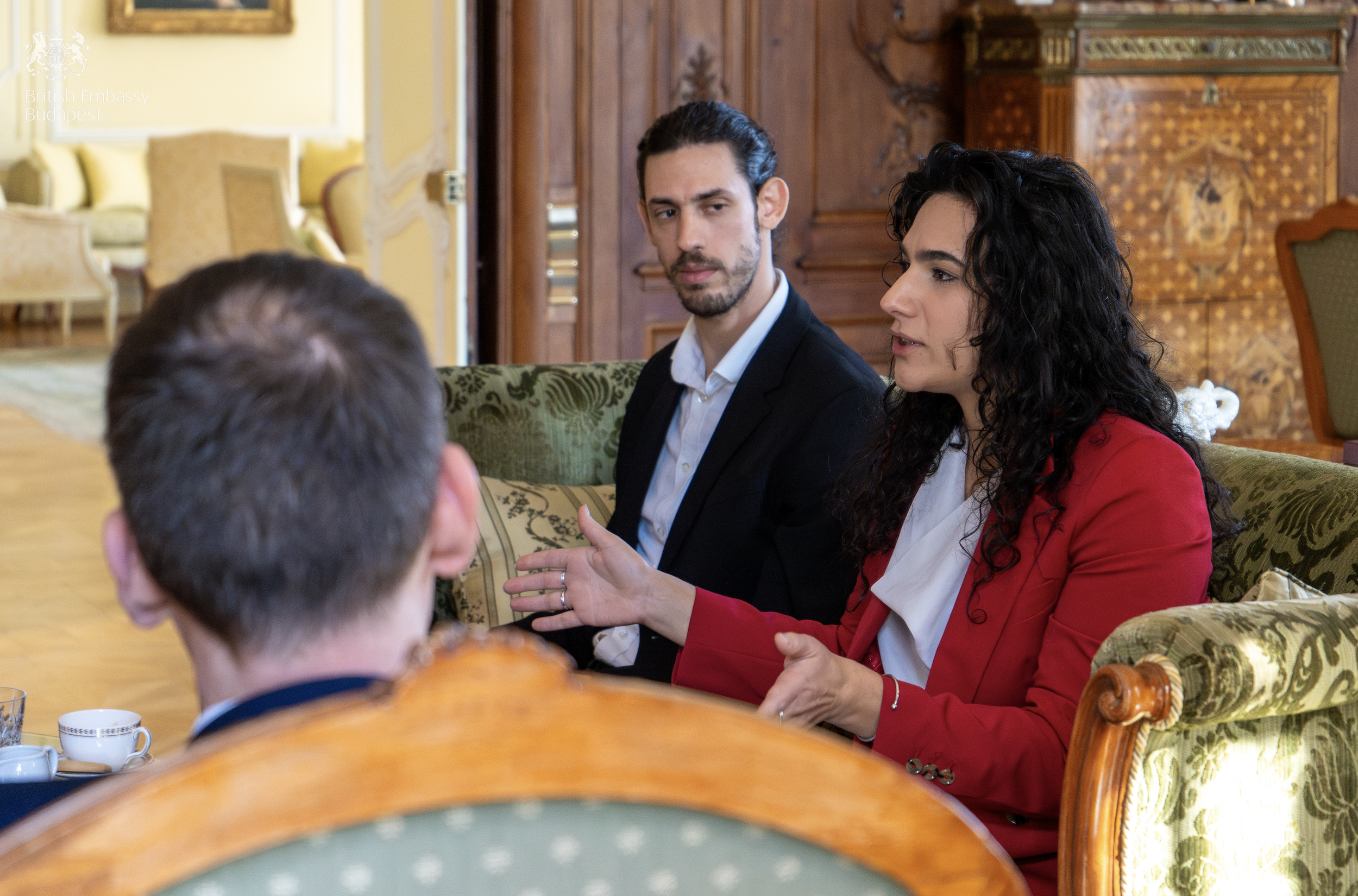 Speaking about the Blue Point Foundation at the British Embassy in Budapest