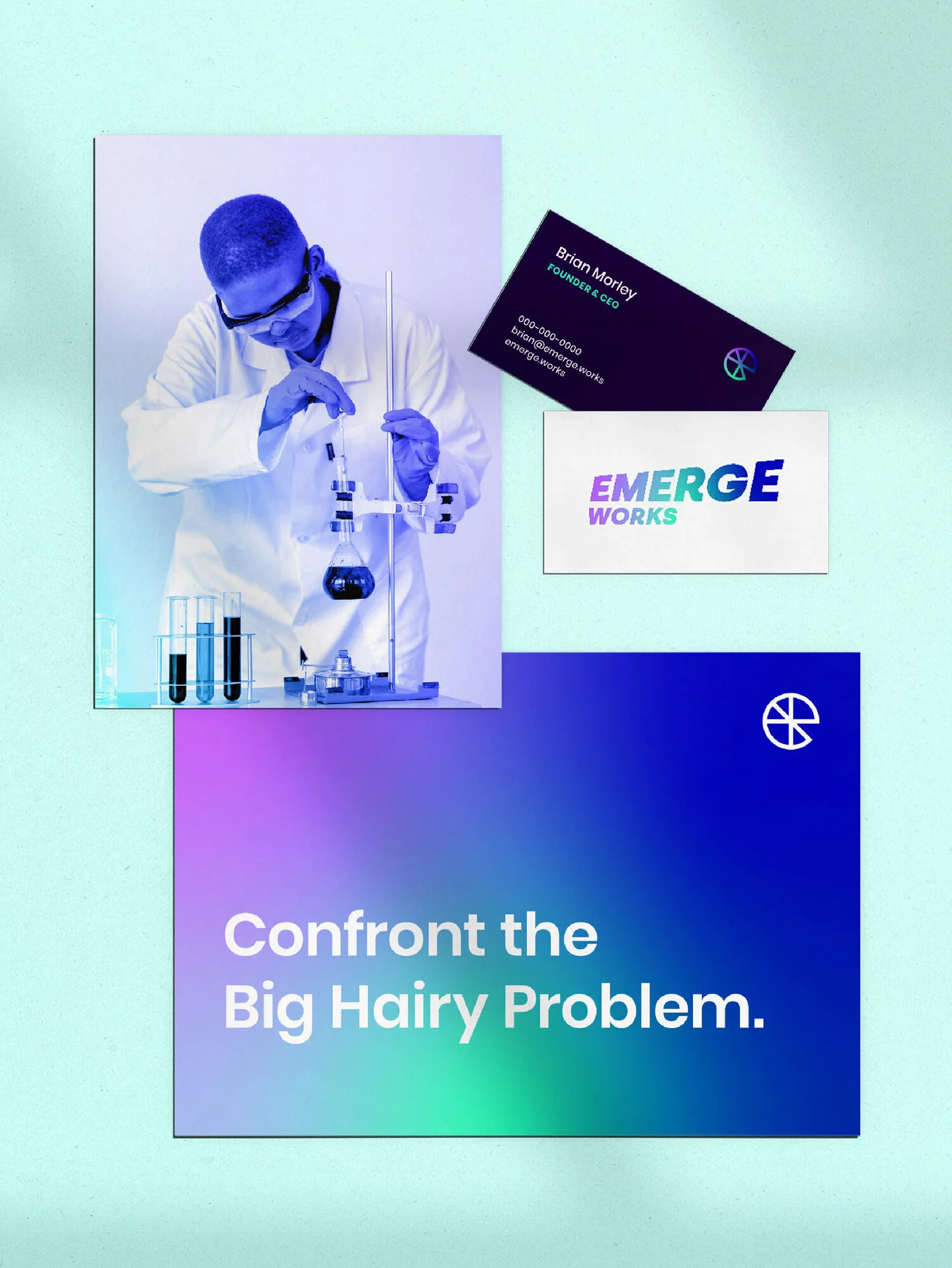 Branding and Collateral Design for Emerge Works