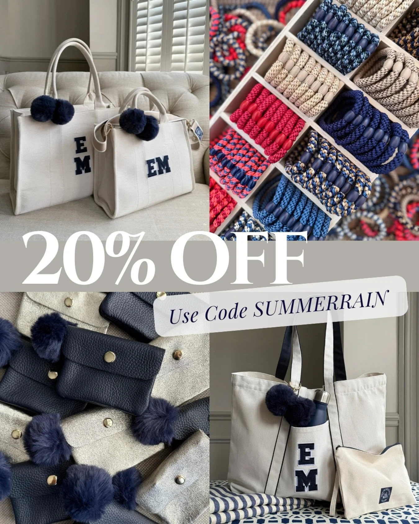 Sadly we won’t be attending @bourneshow today!
The unpredictable British weather has won this round sadly, wet fields and tote bags just don’t mix!
To make up for it, here’s a little treat:
🌧️ 20% off everything over £25 thi