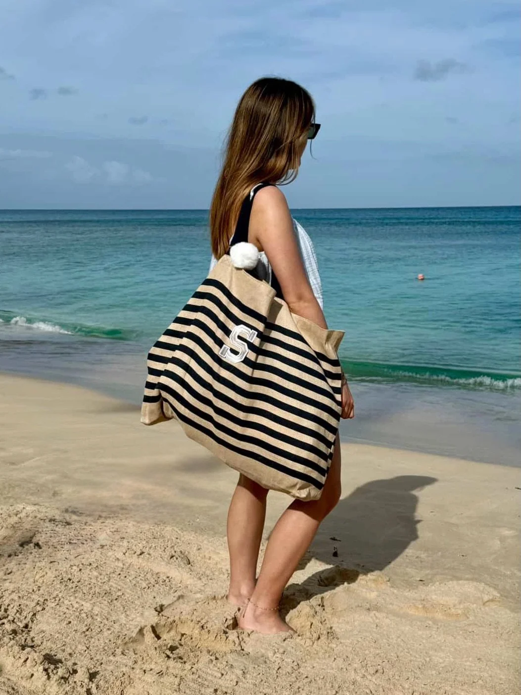 Right Im not happy !! where has the Sun gone, What&rsquo;s going on, Who turned it off? 

I&rsquo;m trying to manifest the rain to bugger off with this gorgeous photo of the lovely Isabella in Barbados&rsquo;s with the Holkham Tote oversized bag! 
Oh