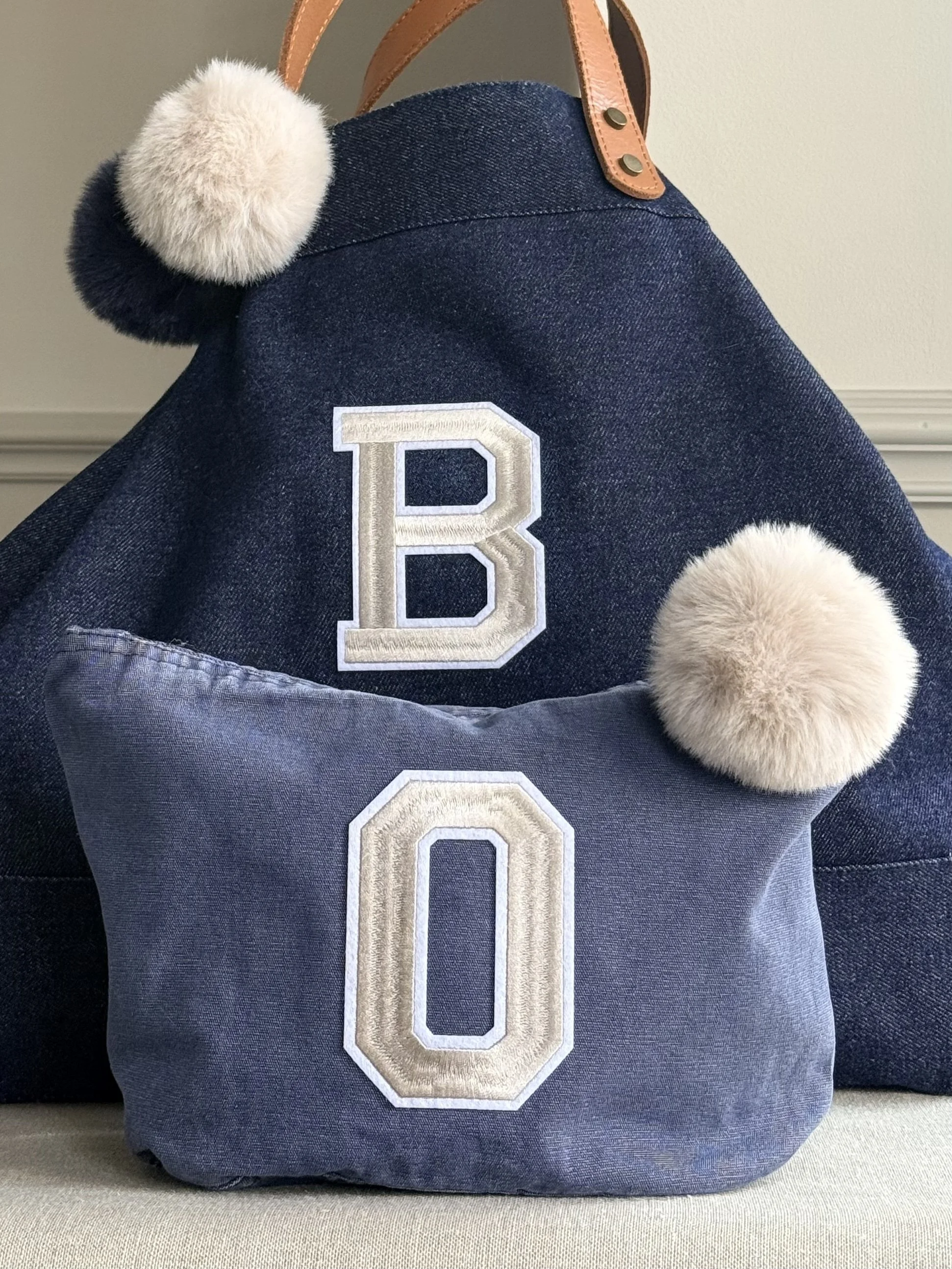 SOFT DENIM POUCH TAUPE