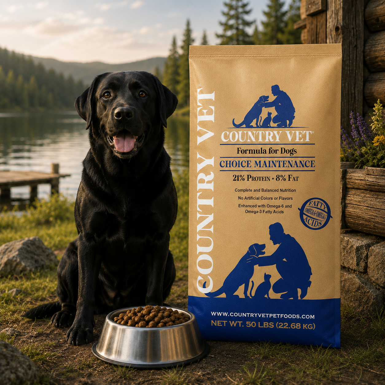 Dog with Choice Food