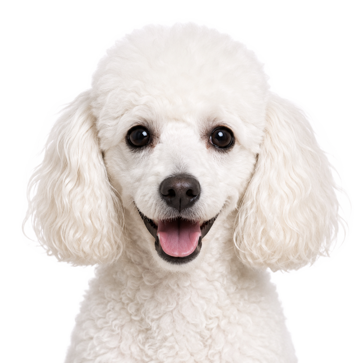 Happy White Poodle