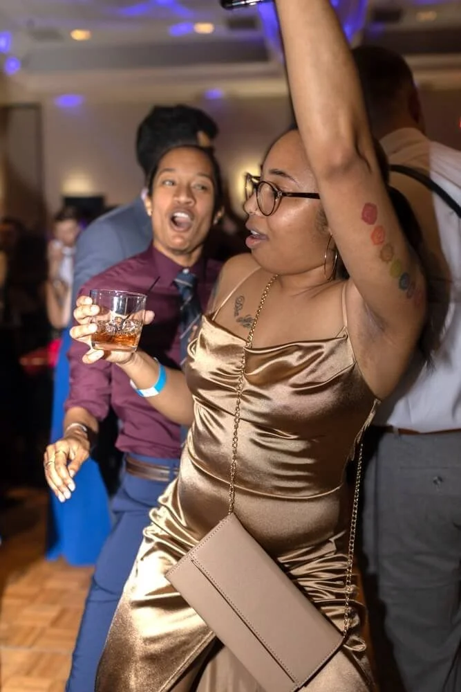 People dancing at event