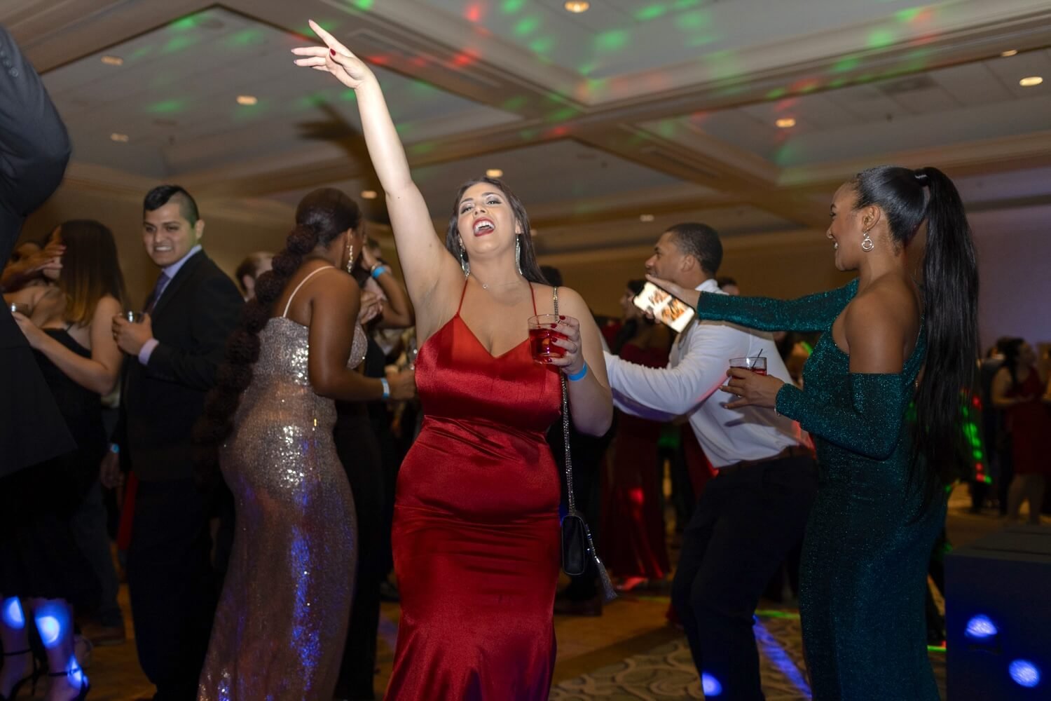 Woman dancing at event