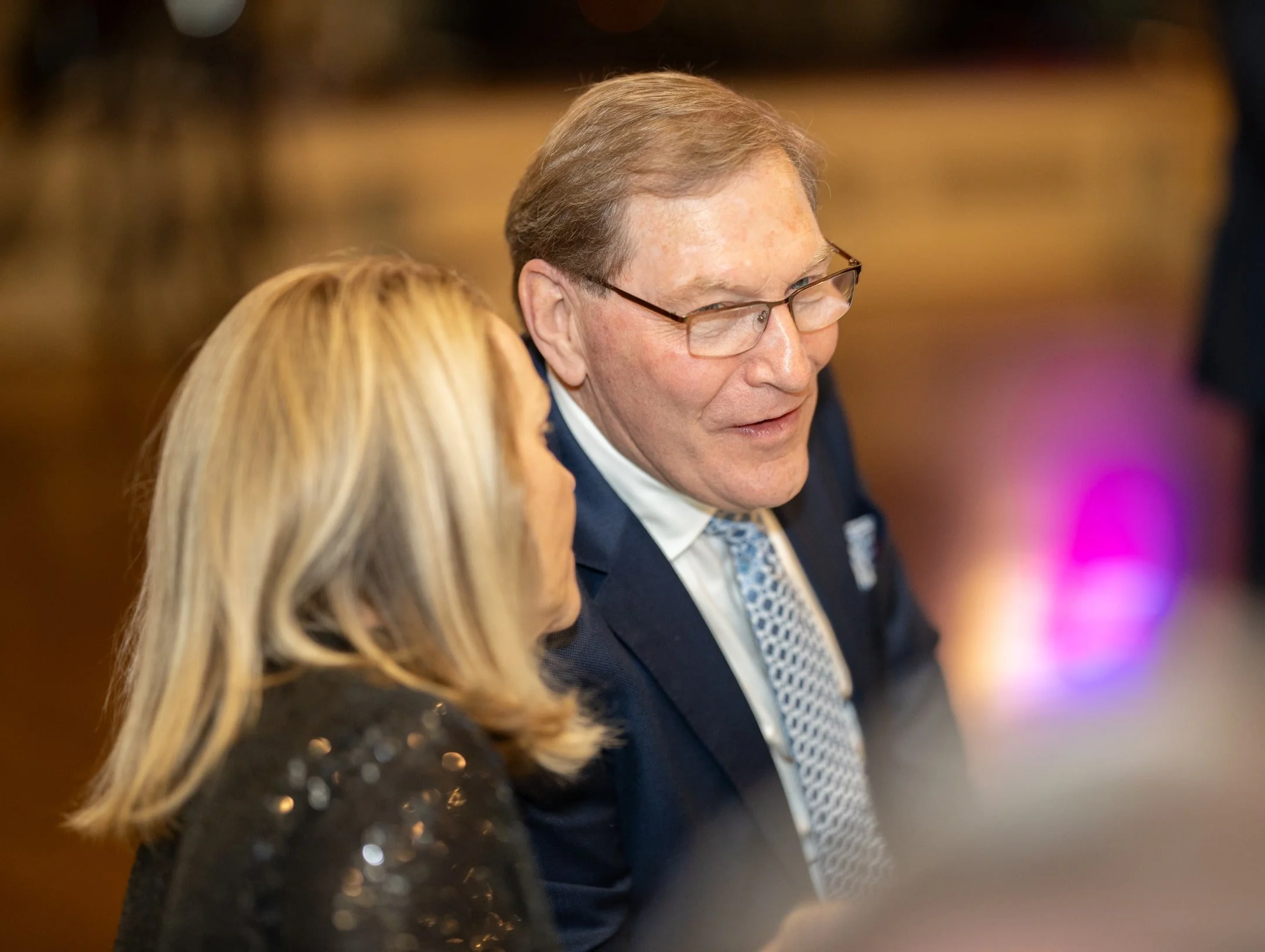 Man and woman at event