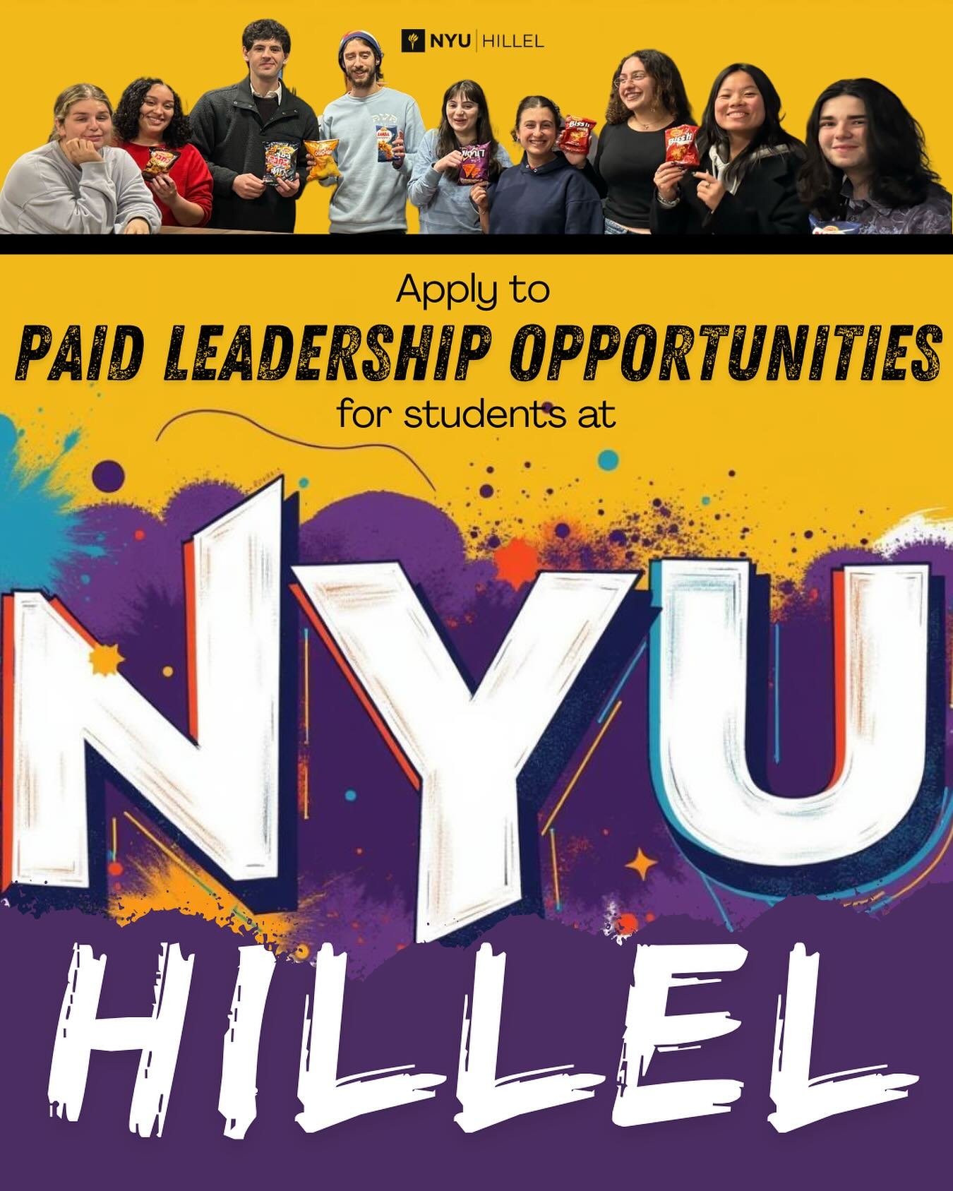 Gain real experience and get paid! ๐ผโจ Apply by Friday, May 30th to shape Jewish life on campus, build community, and work with an amazing team. Application link in bio