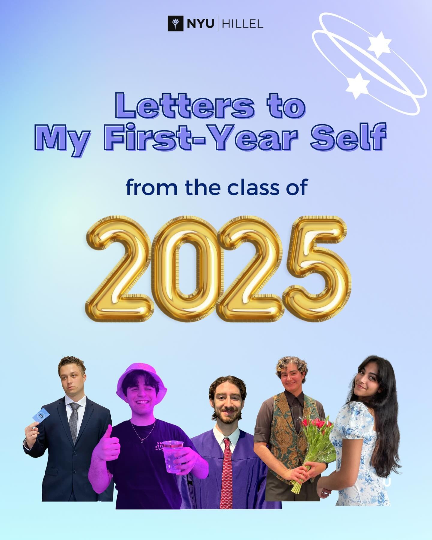 Our graduating seniors reflect with gratitude, wisdom, and a touch of nostalgia. Keep dreaming, keep exploring, and always carry a piece of NYU Hillel with you. ๐๐