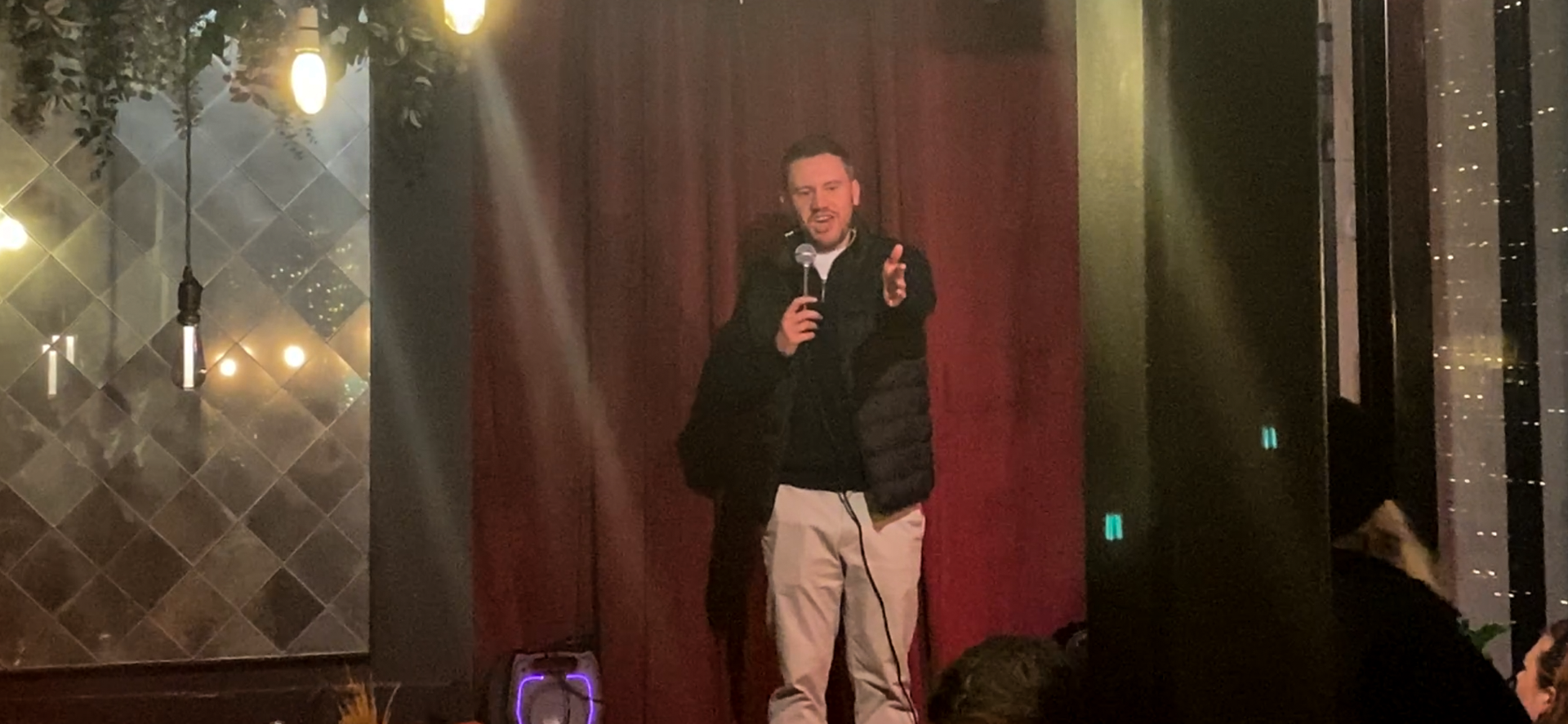 Dan M. Jones hosting an event in Manchester
