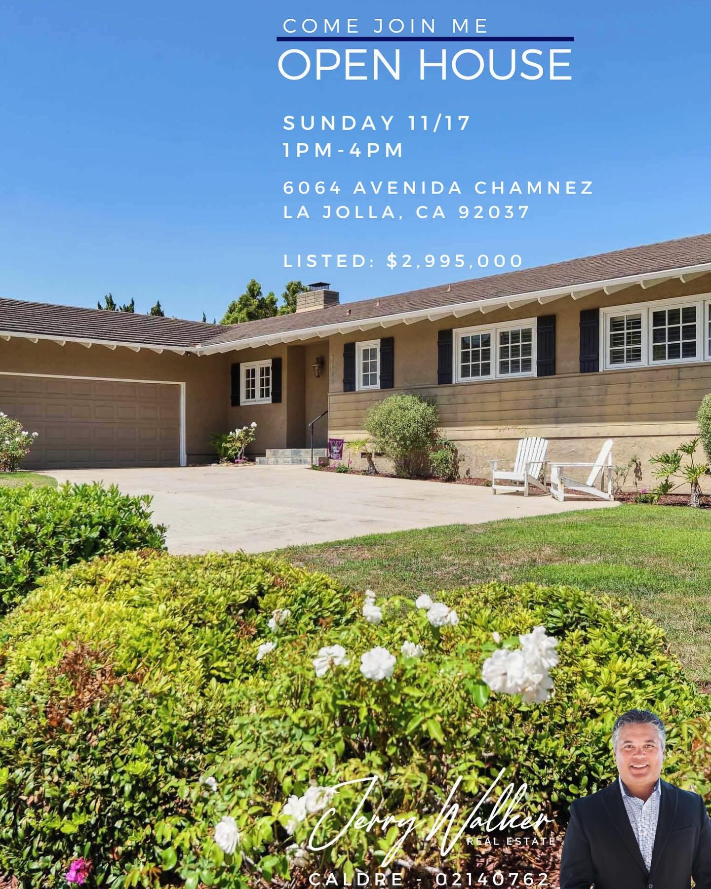 With the right kind of stunning ocean view, this single level residence in the Muirlands neighborhood of La Jolla is at the intersection of Preparedness and Opportunity. Sitting on 15,400 square feet of land for the lot, this 3 bedroom + den with 2 b