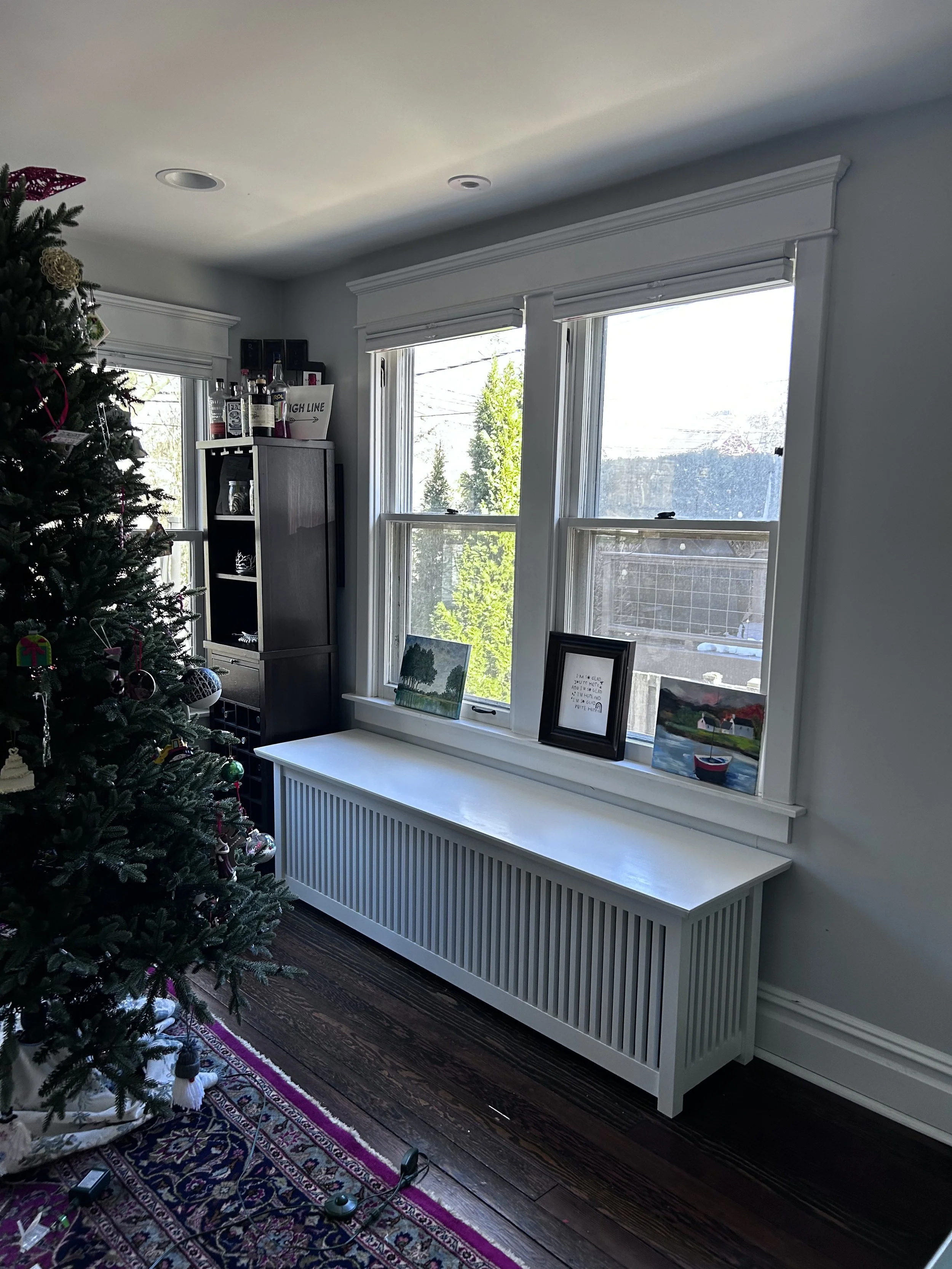 One of two completed units, installed.