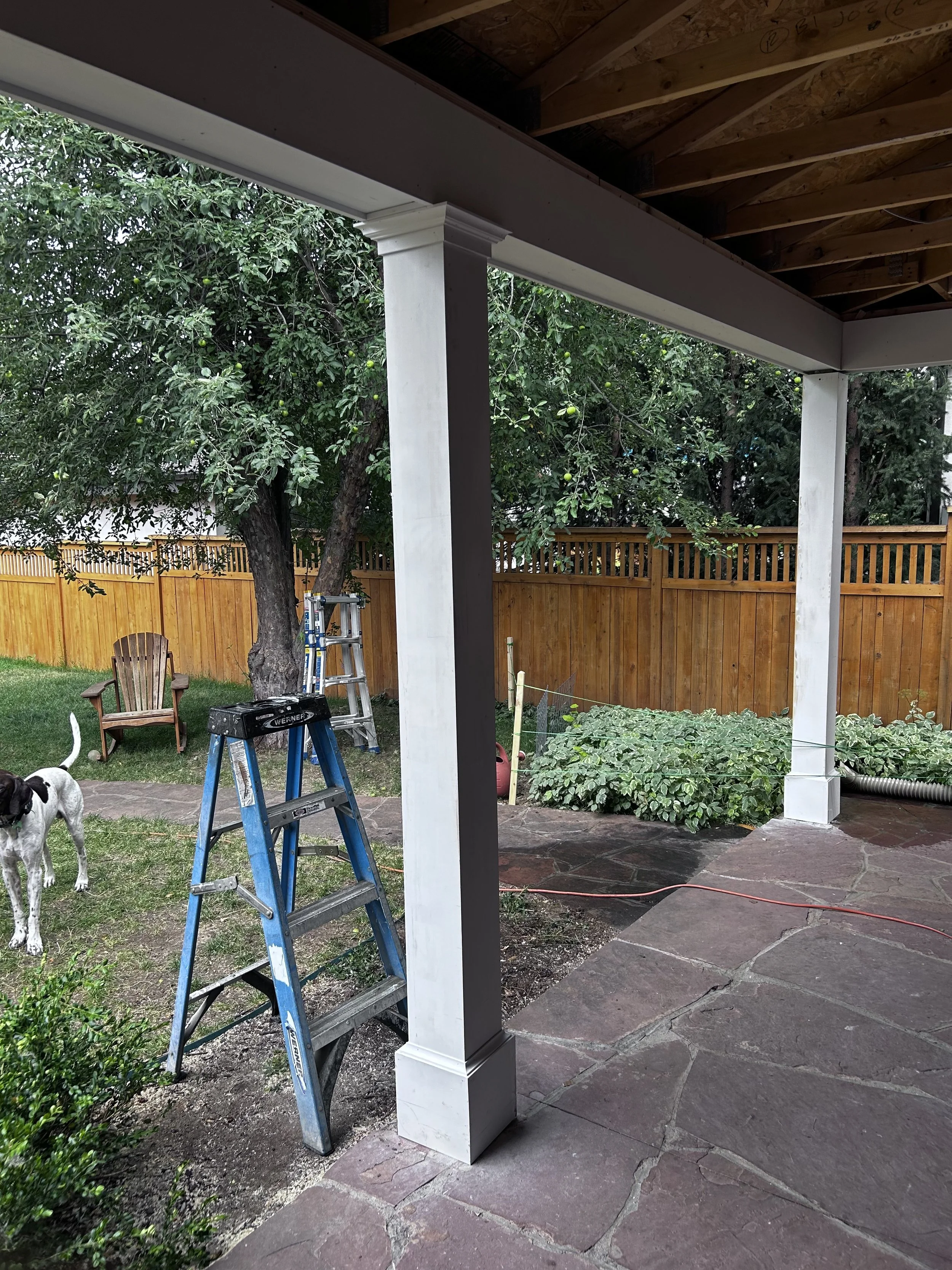 New back porch columns