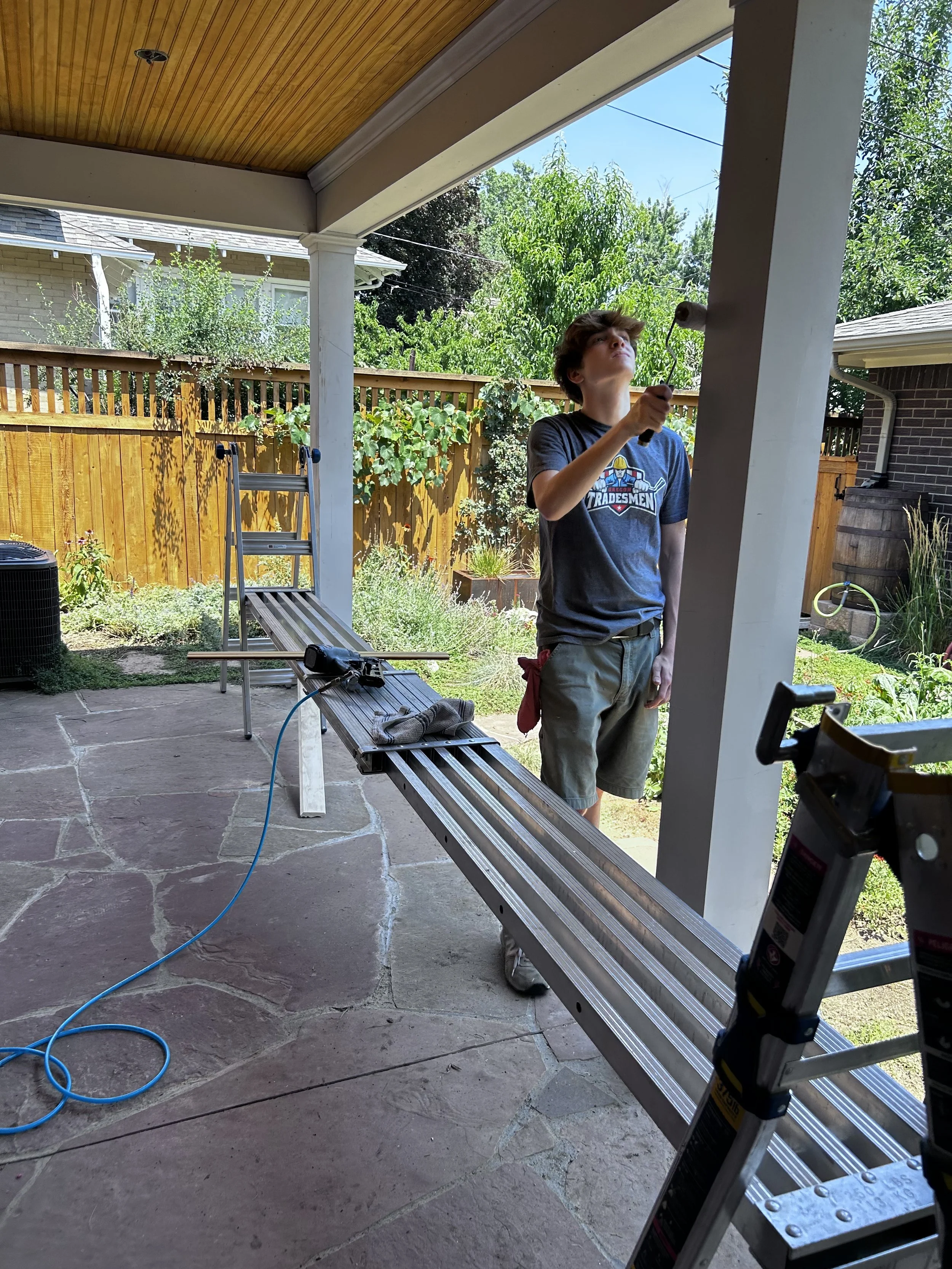 My son Brady worked with me on this project!