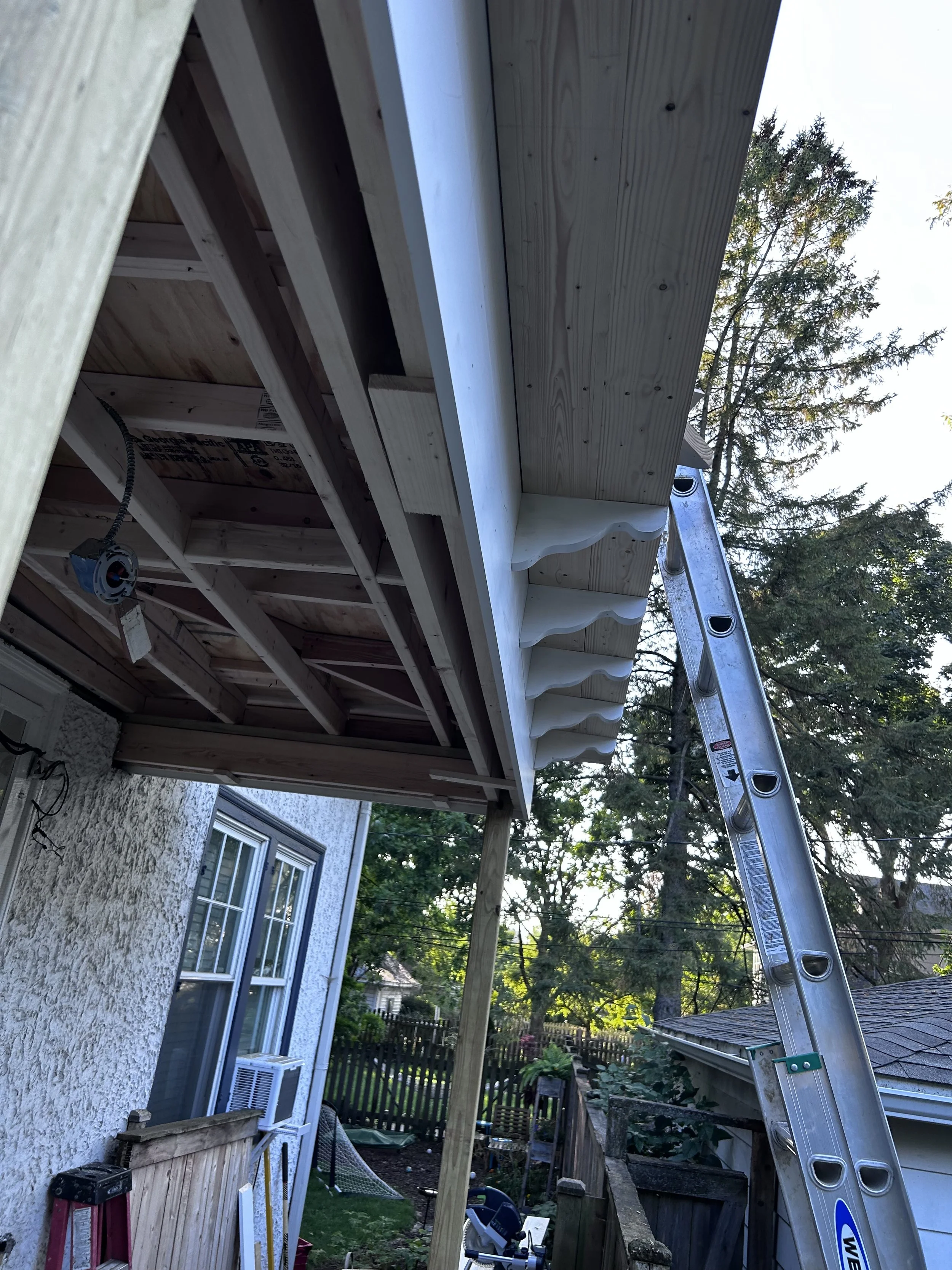 Installing the corbels - adding strength and design