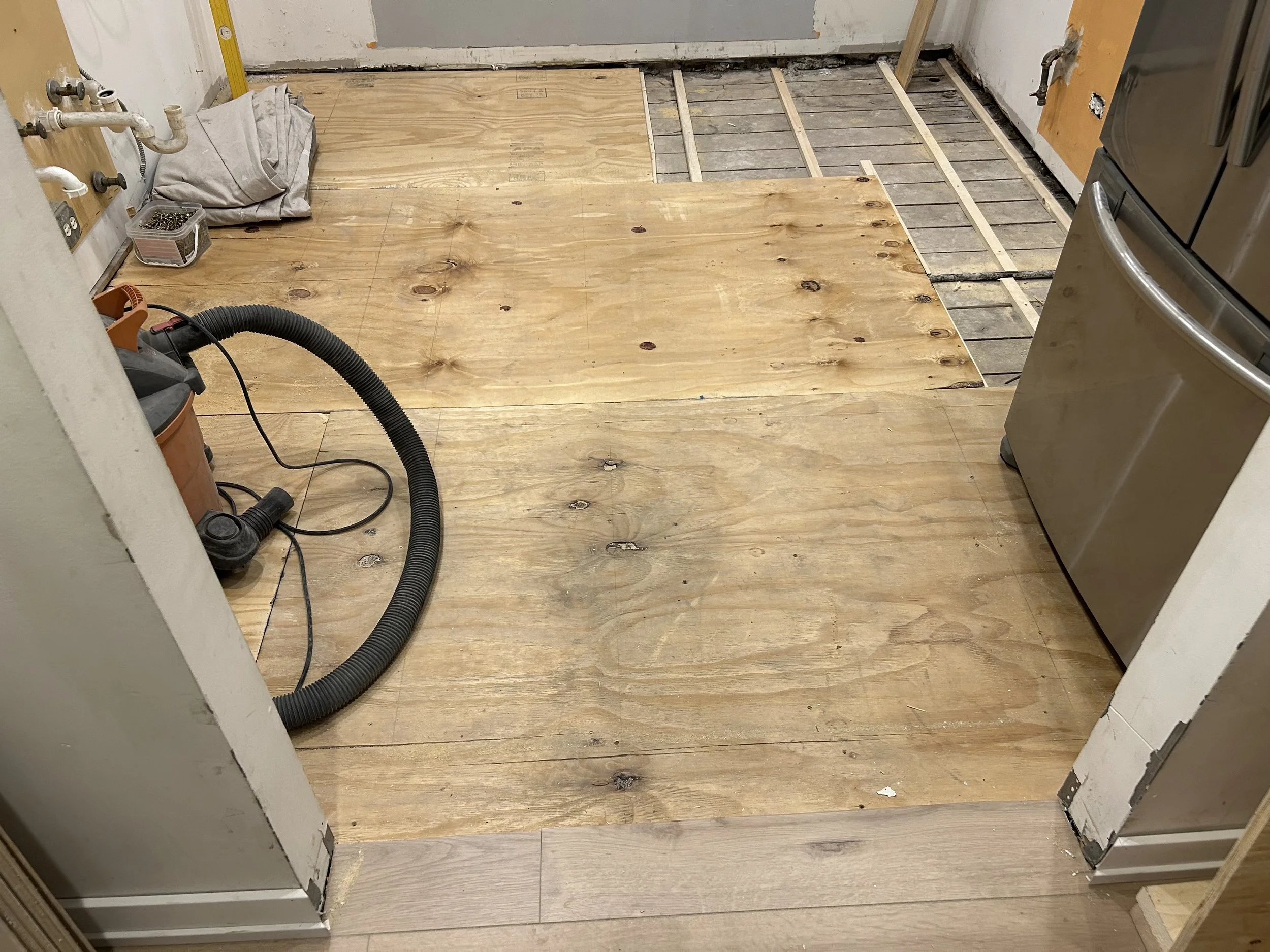 New kitchen subfloor