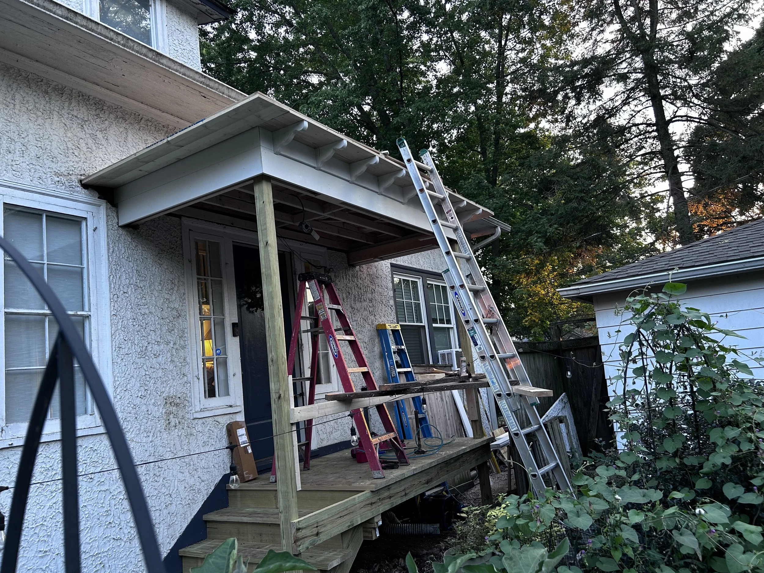 Finishing out the new roof