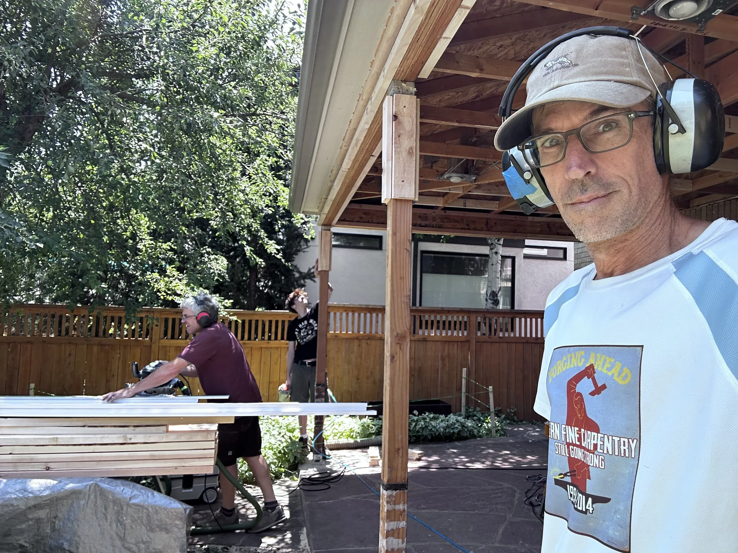 Working with one of my oldest friends, Casey, who's a master trim carpenter in Colorado