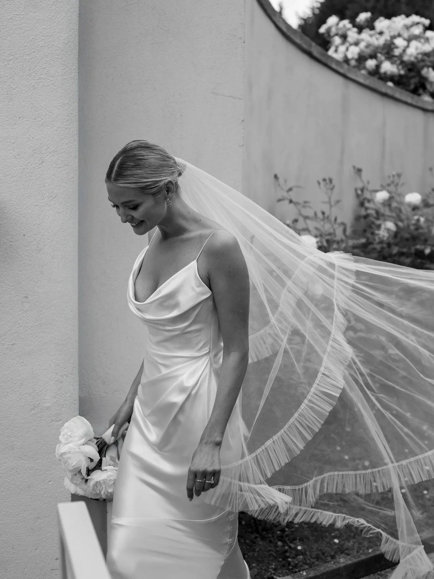 REAL BRIDE &mdash; Verity wears the Jane by @katherinetash and 4.8 Ruched Veil by @harriettegordon for her Provence wedding, captured by @mcaelicia
#TheFallBride