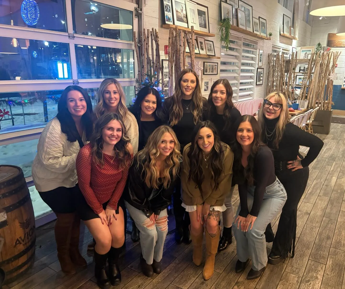 Christmas Party in January; just missin a few 🥂