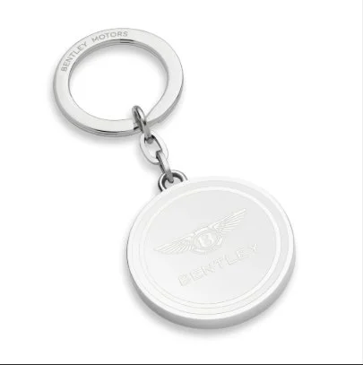 Bentley White Enamel Keyring