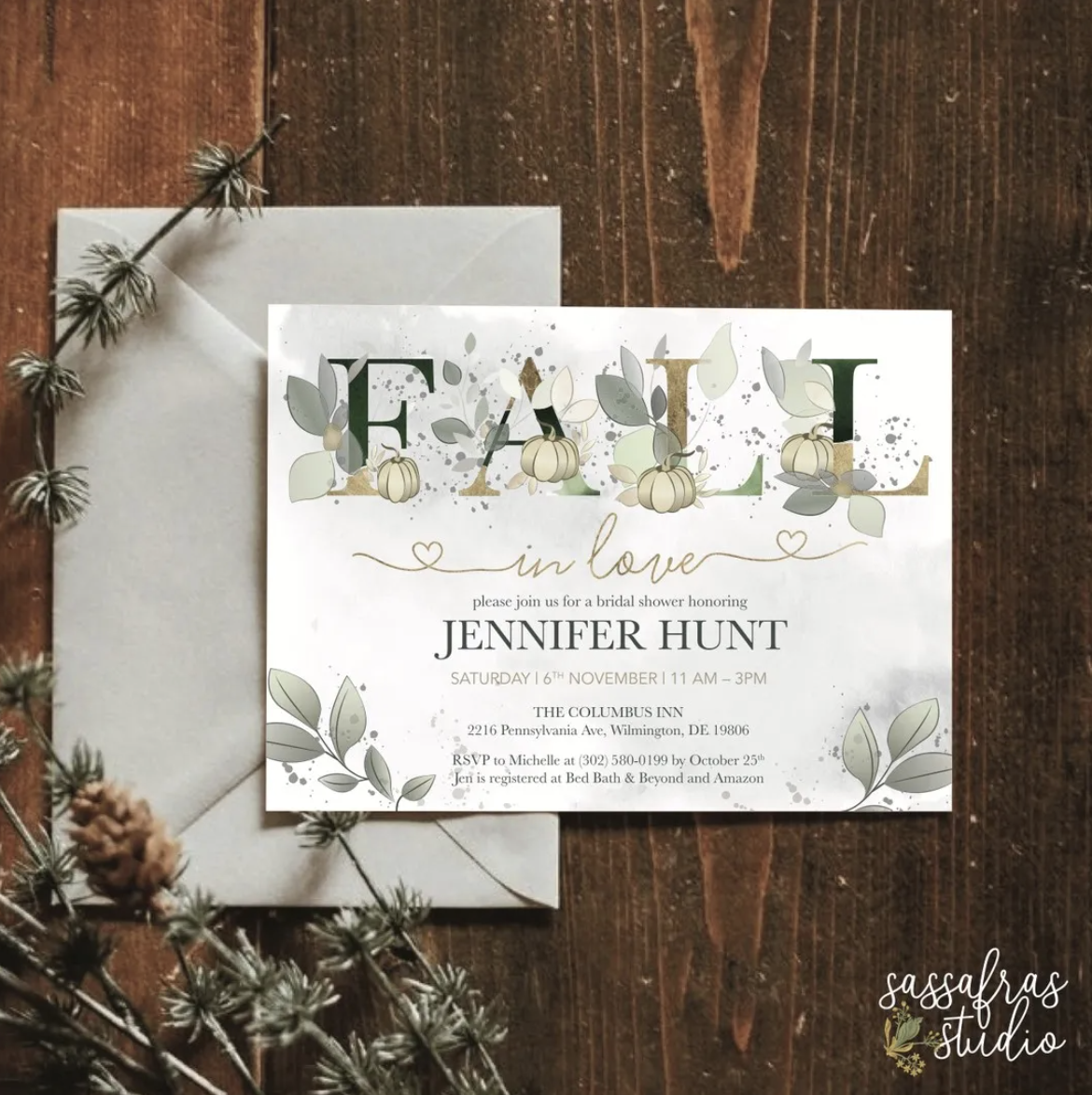 Hunt Bridal Shower Invitation