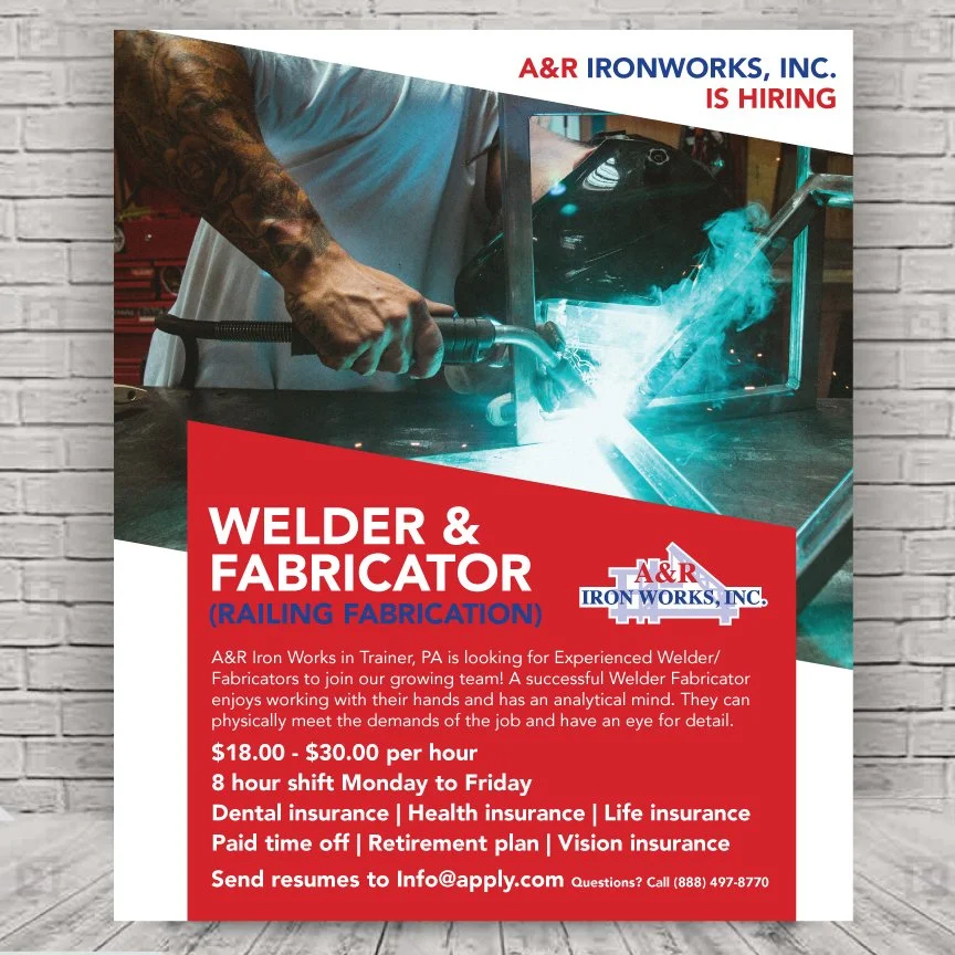 A&amp;R Ironworks Hiring Ad
