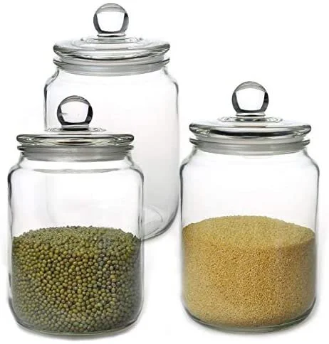 1/2 Gallon Clear Glass Storage Jars