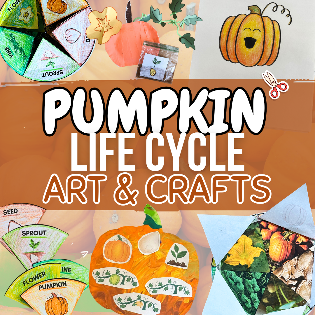 Pumpkin Life Cycle Arts & Crafts: 20 Art Activities with Coloring Pages