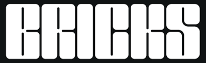 The word 'BRICKS' in bold, stylized black and white lettering