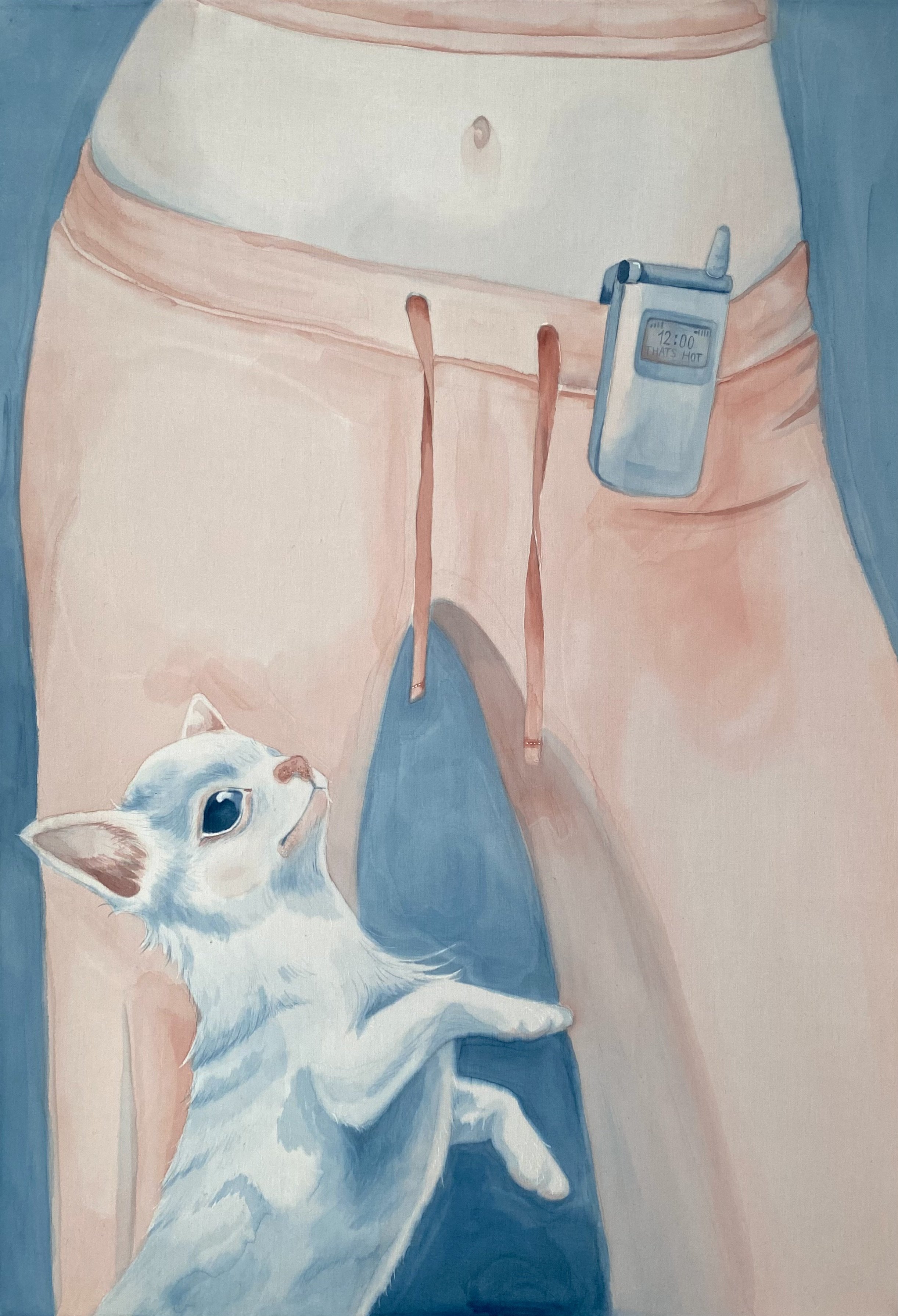 'That's hot' watercolour on cotton 41 x 59 cm