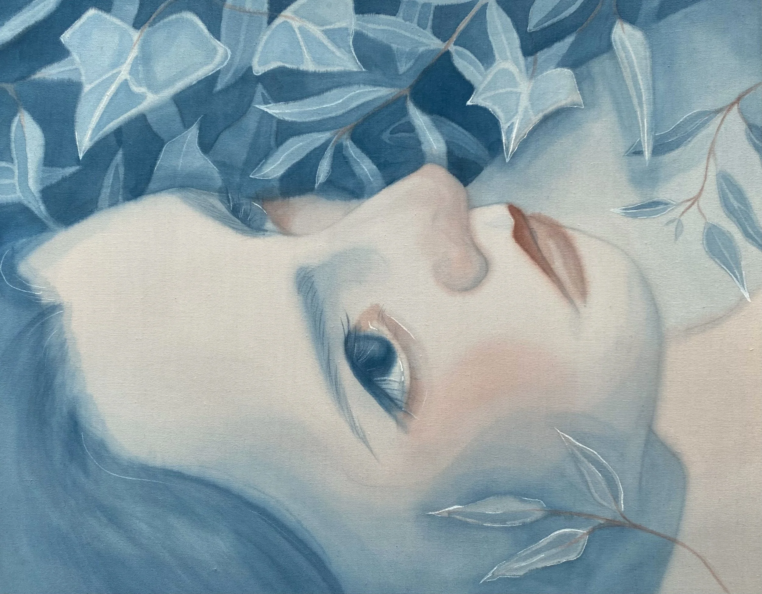 'Moonlight escape' watercolour on cotton 27.5 x 36 cm 