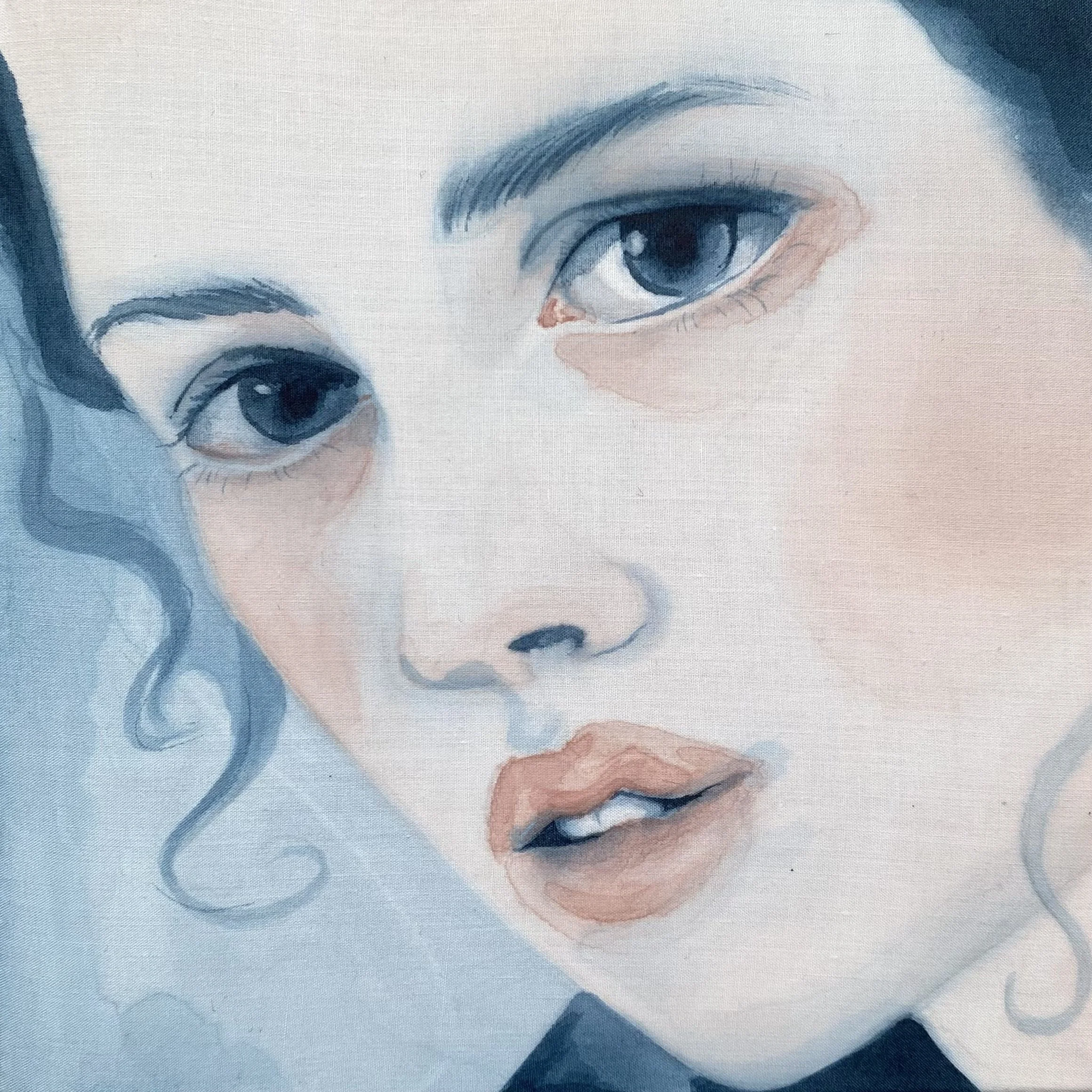 'Raging pleasures of milk' watercolour on cotton 15 x 15 cm