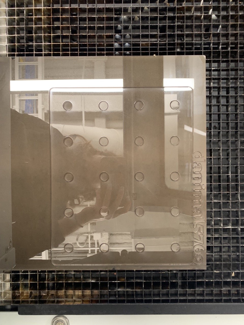 Laser cutting the base