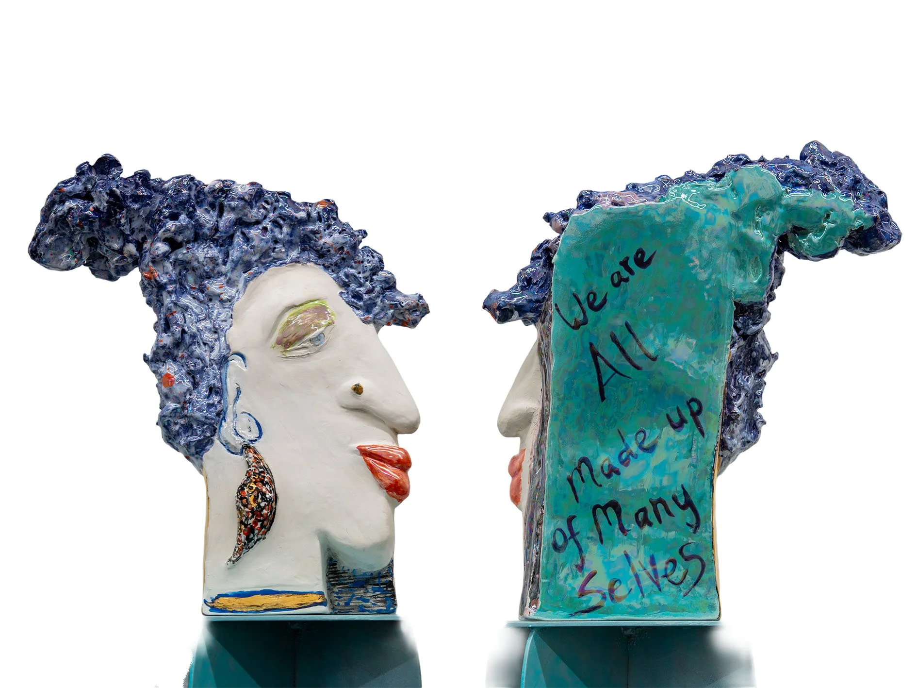 We Are All Made Up Of Many Selves 
Glazed hand built ceramic 
2025

