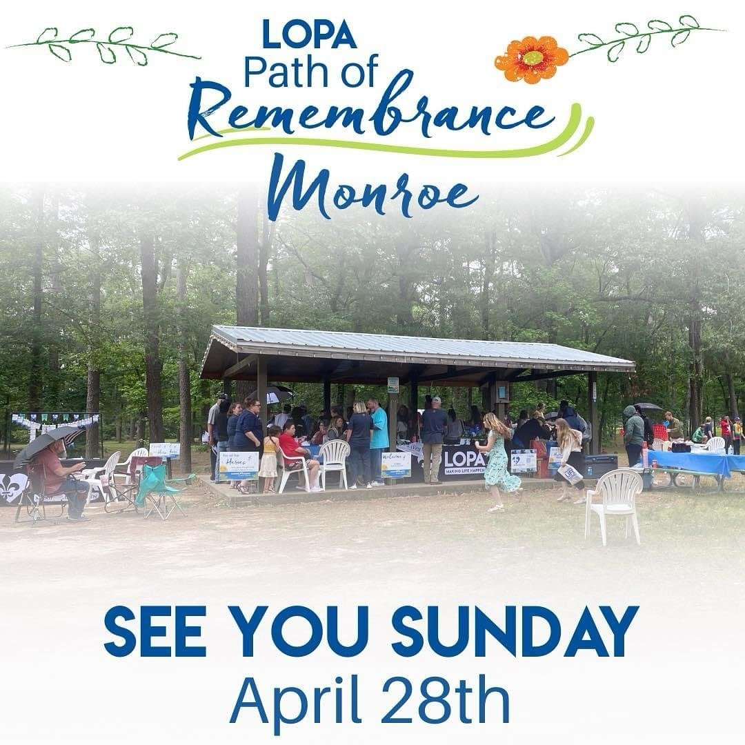 Monroe, we&rsquo;re looking forward to seeing you this Sunday at our path of remembrance event from 2-4 p.m. at Kiroli Park #MakingLifeHappen