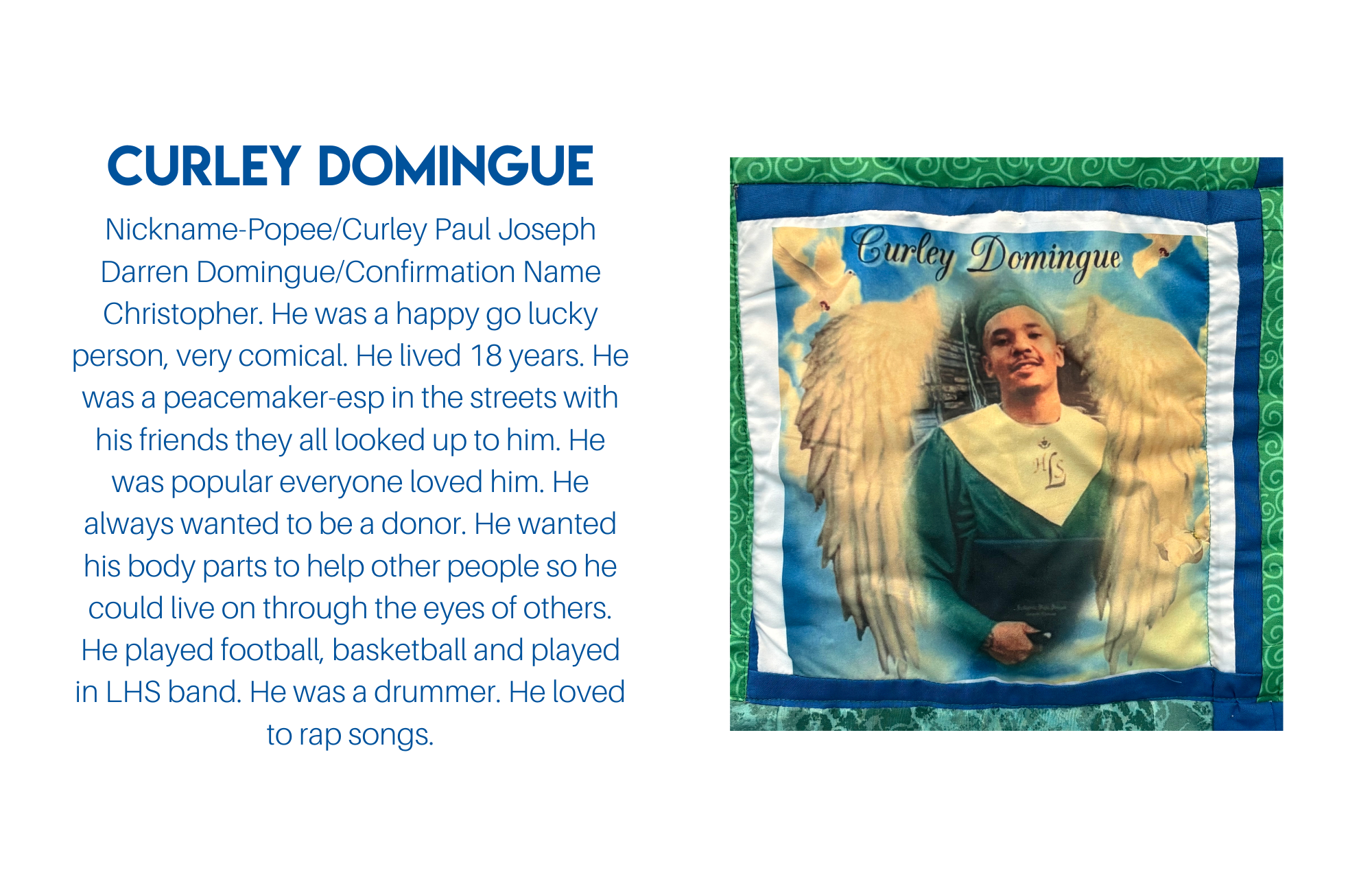 Quilt 17 Row 3 Square 3 Curly Domingue