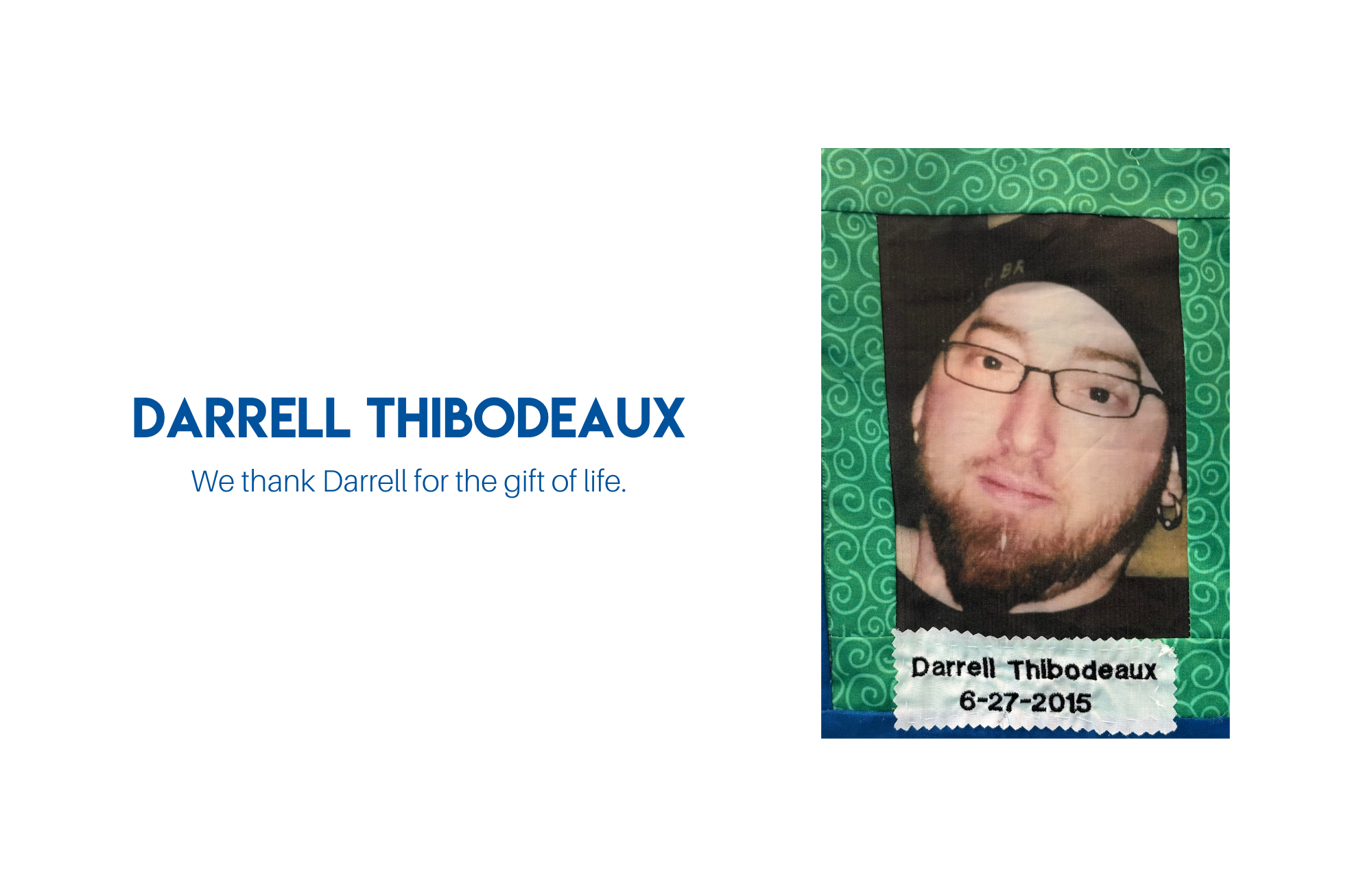 Quilt 17 Row 1 Square 1 Darrel Thibodeaux