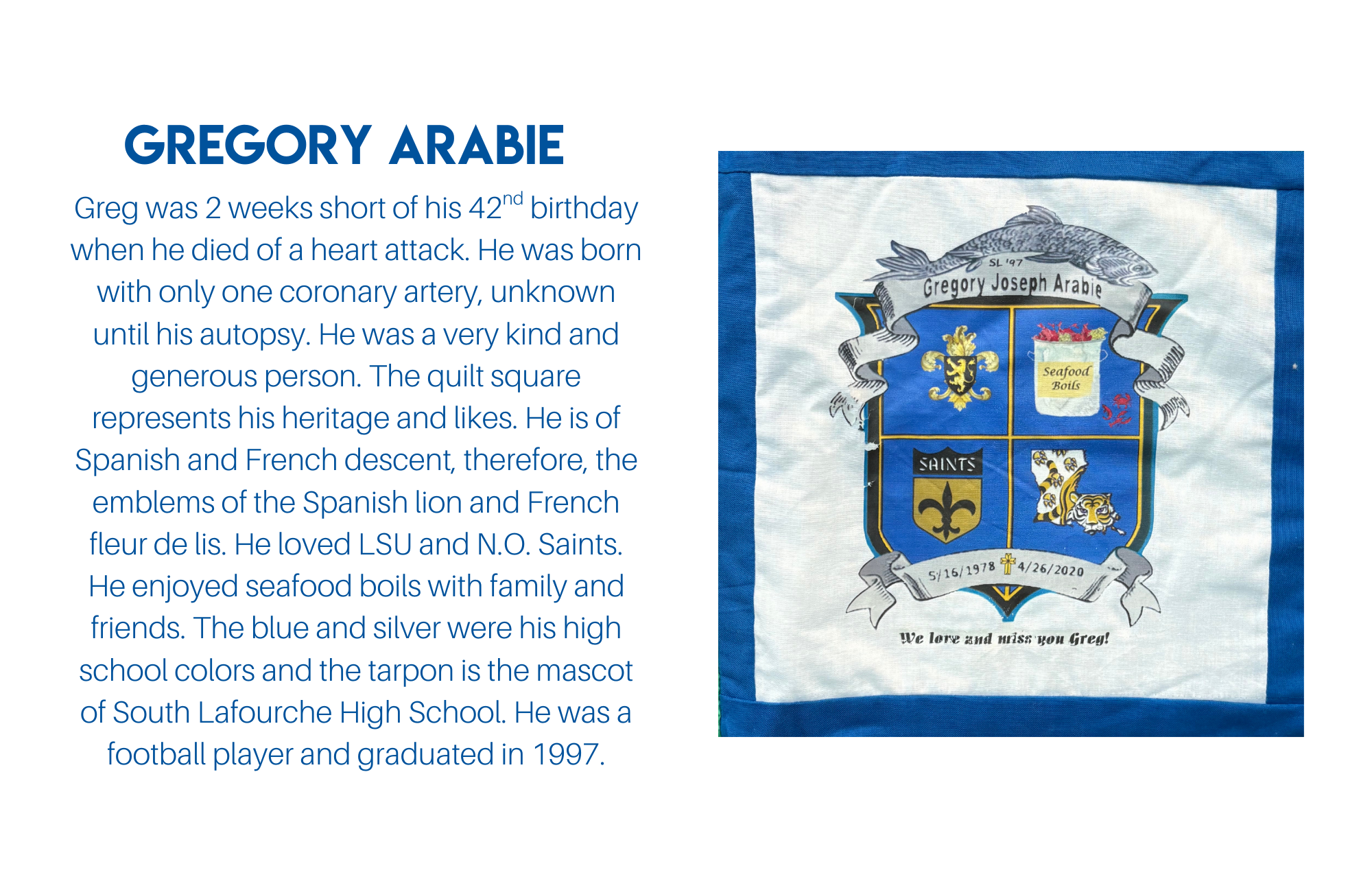 Quilt 17 Row 4 Square 2 Gregory Arabie