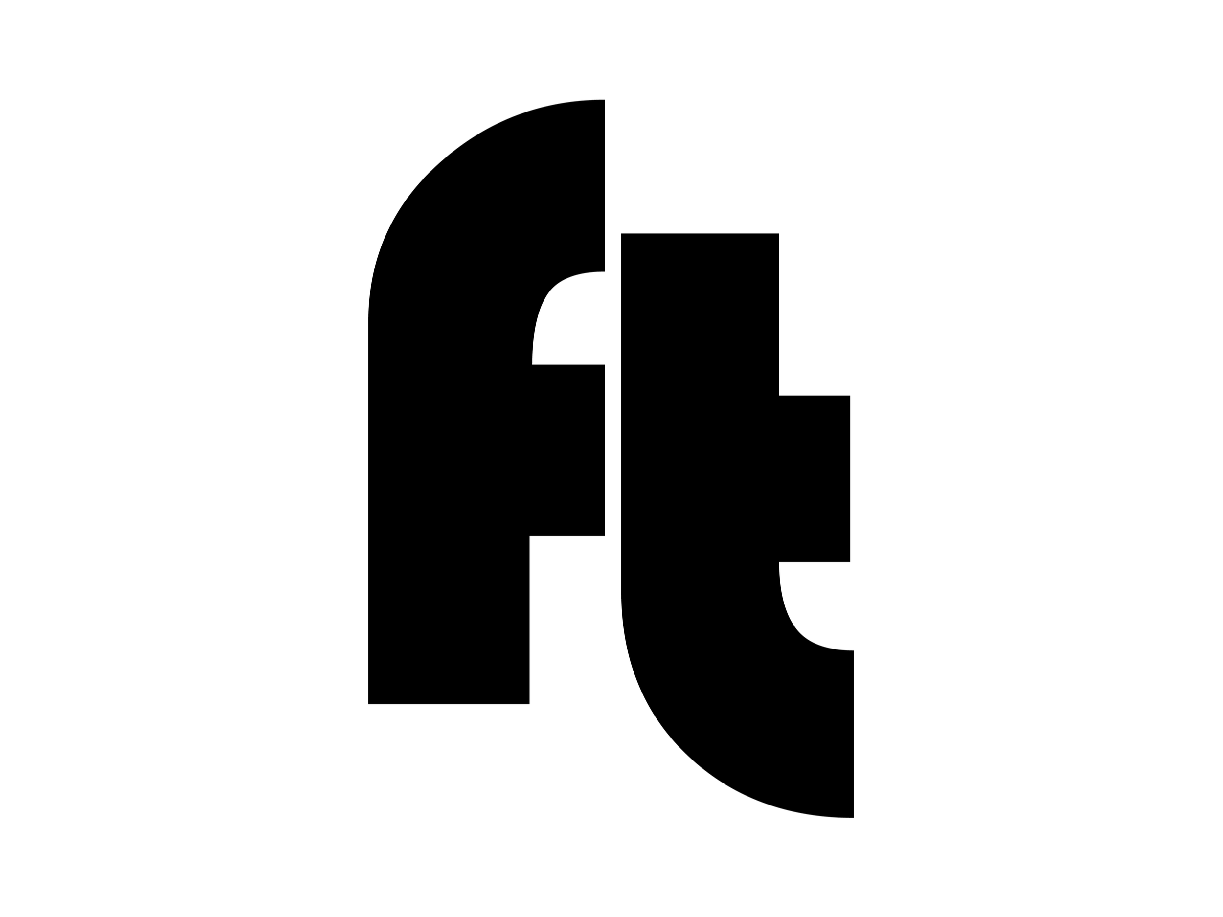 Ferrari Talent black and white logo lowercase f and t