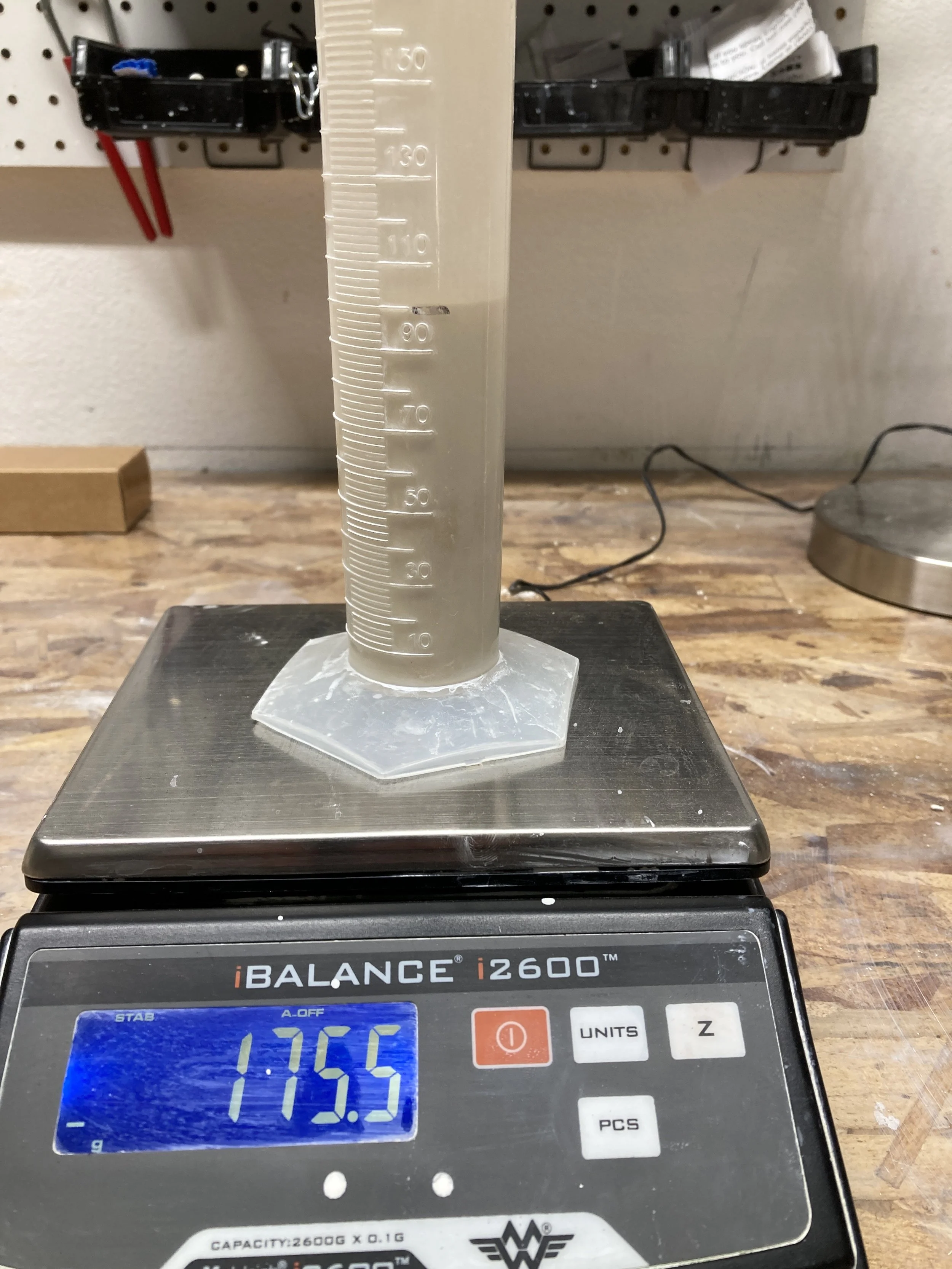 Adjusting slip to the proper specific gravity and viscosity makes casting a breeze. A sg much lower than this can introduce air bubbles, waterlogs the mold and increases casting time - all bad.