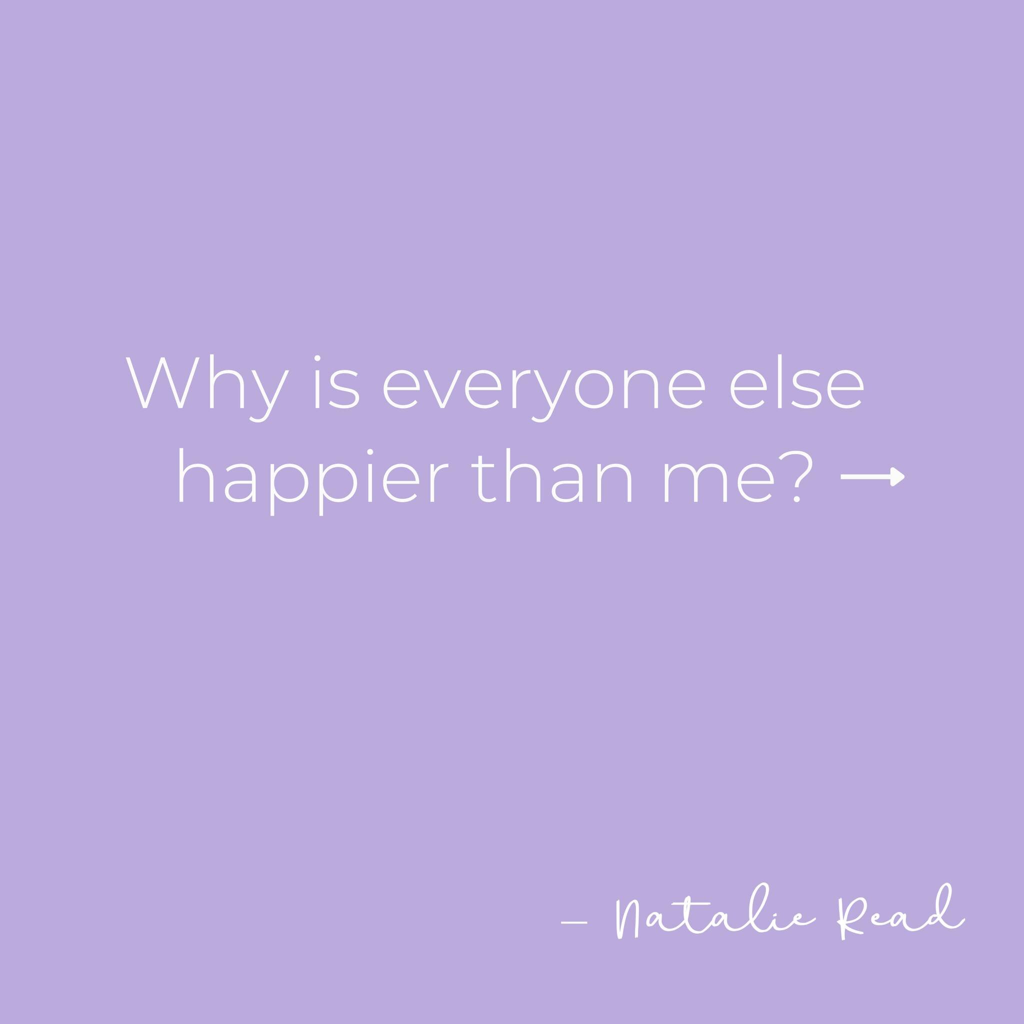 Why is everyone else happier than me? 💭

#Happiness #Wellbeing #Kindness #Gratitude