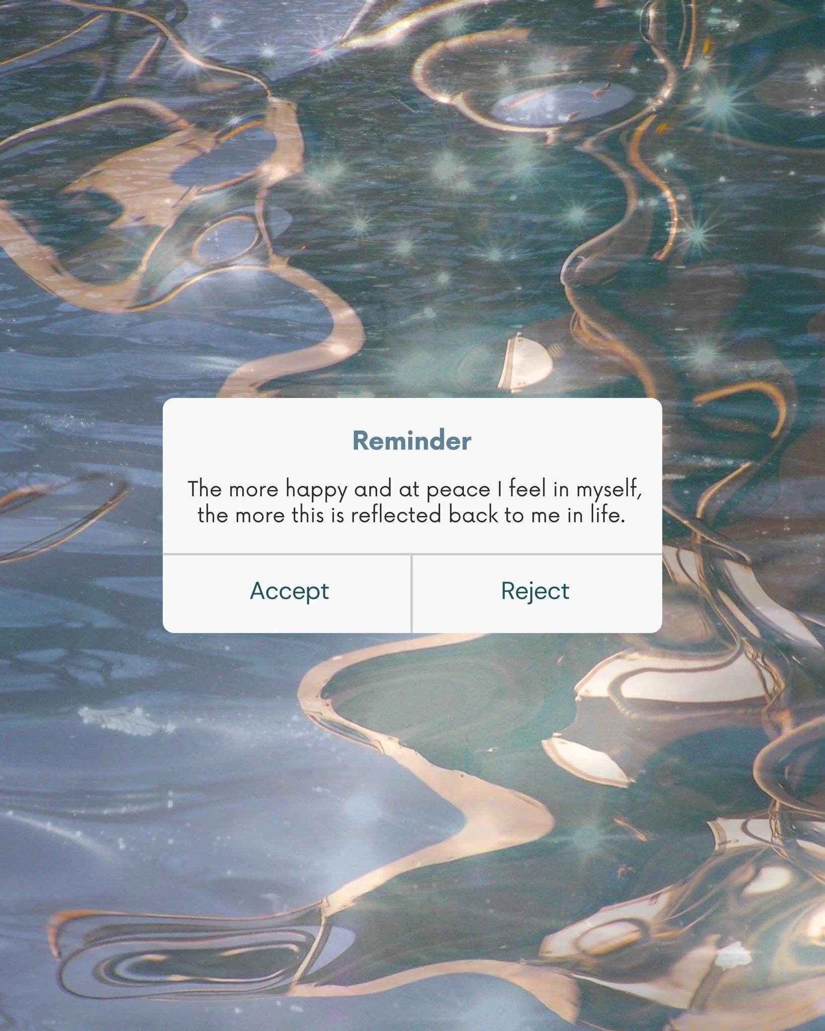 &quot;The more happy and at peace I feel in myself, the more this is reflected back to me in life. The more I believe I am enough and deserve to be loved and happy, the more I am able to receive this from others. The more confident and less judgement