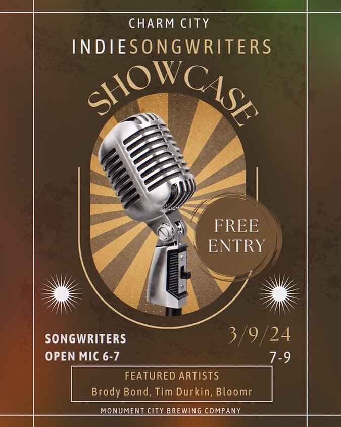 Baltimore friends - I&rsquo;m popping my head out for the first local event of 2024 - MARCH 9. Hope you can come get a brrr and enjoy some songs from me and other artists like @bloomrisaband.