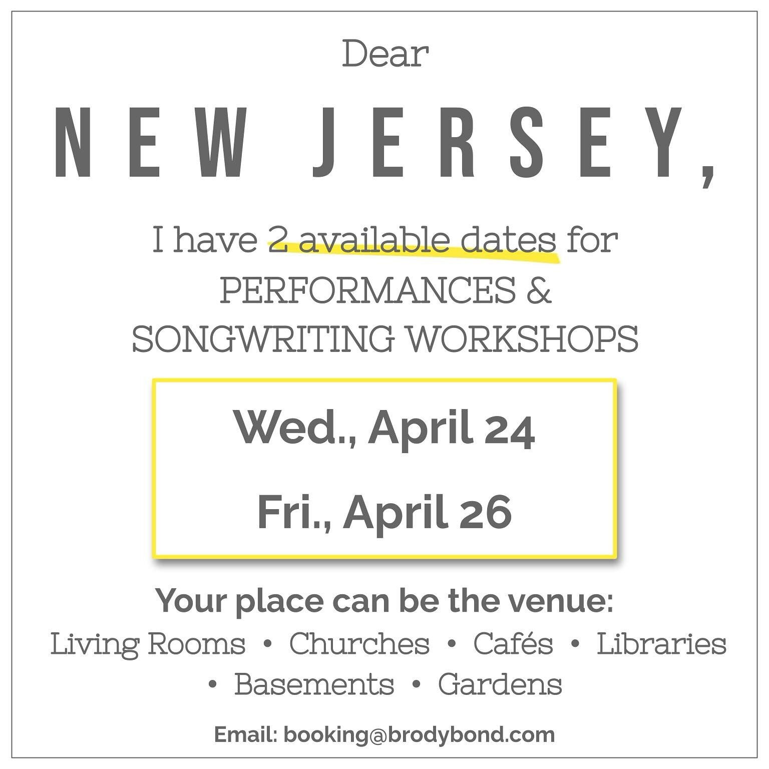 To the Garden State, I&rsquo;ll see you soon.