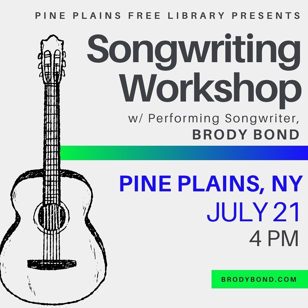 About 2 hours north of NYC is a fine place called Pine Plains. And I&rsquo;m leading a songwriting workshop there in several weeks&hellip;