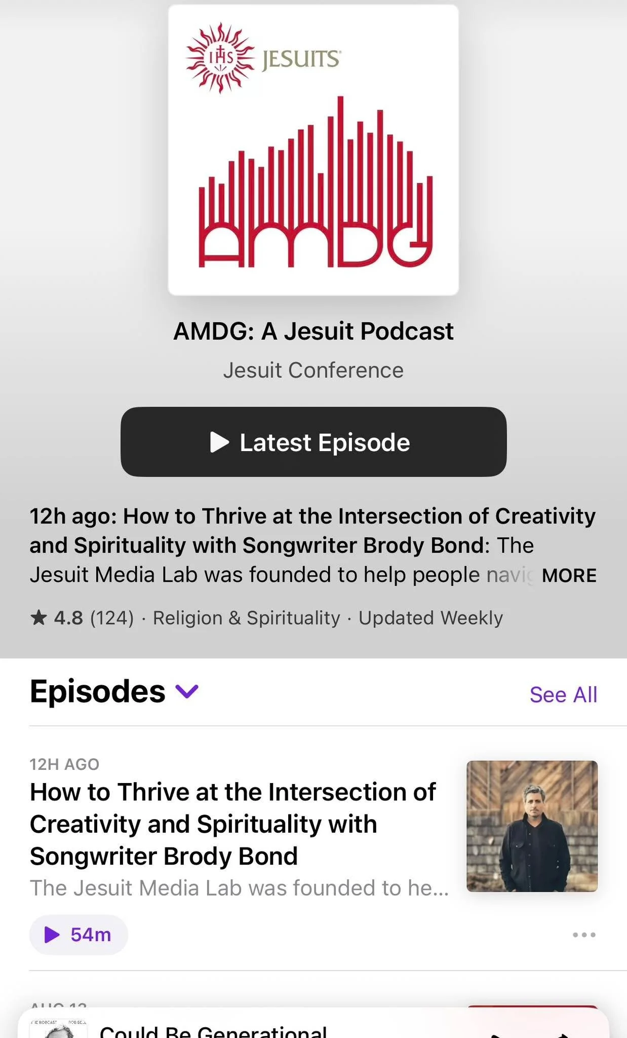 Very cool news to share. The latest episode of AMDG: A Jesuit Poscast just dropped, and, well, I&rsquo;m on it. 

Links to Apple / Spotify / Soudcloud podcasts are all here: https://www.jesuits.org/amdg-jesuit-podcast/