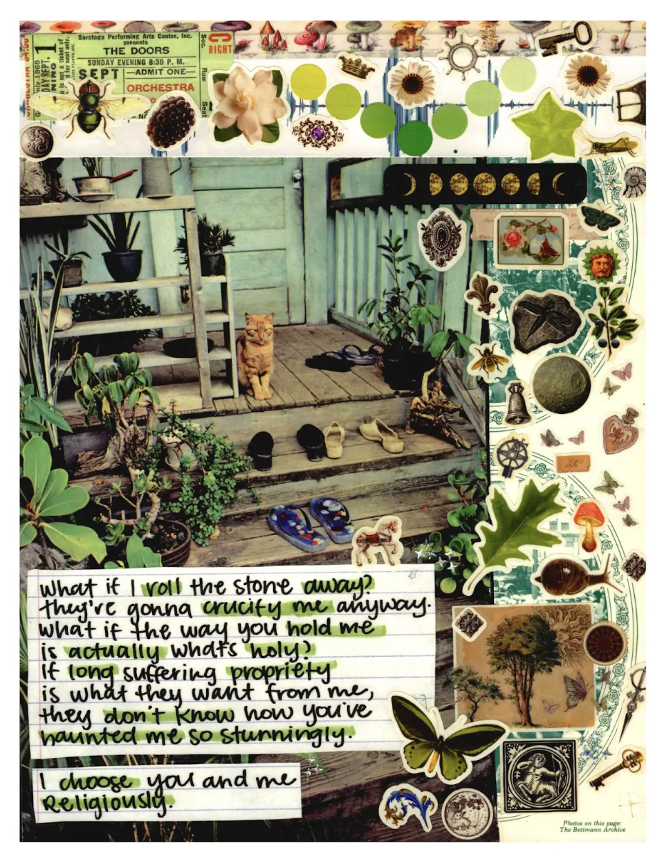 Greenly as Sin? Collage Print