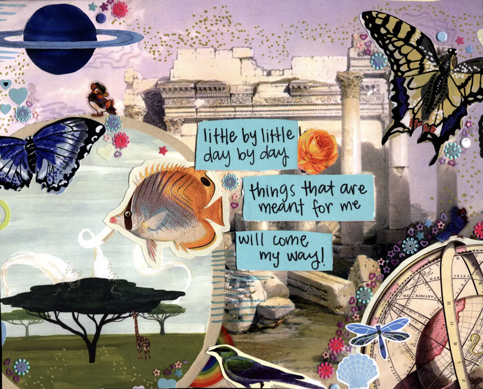 Little by Little Collage Print