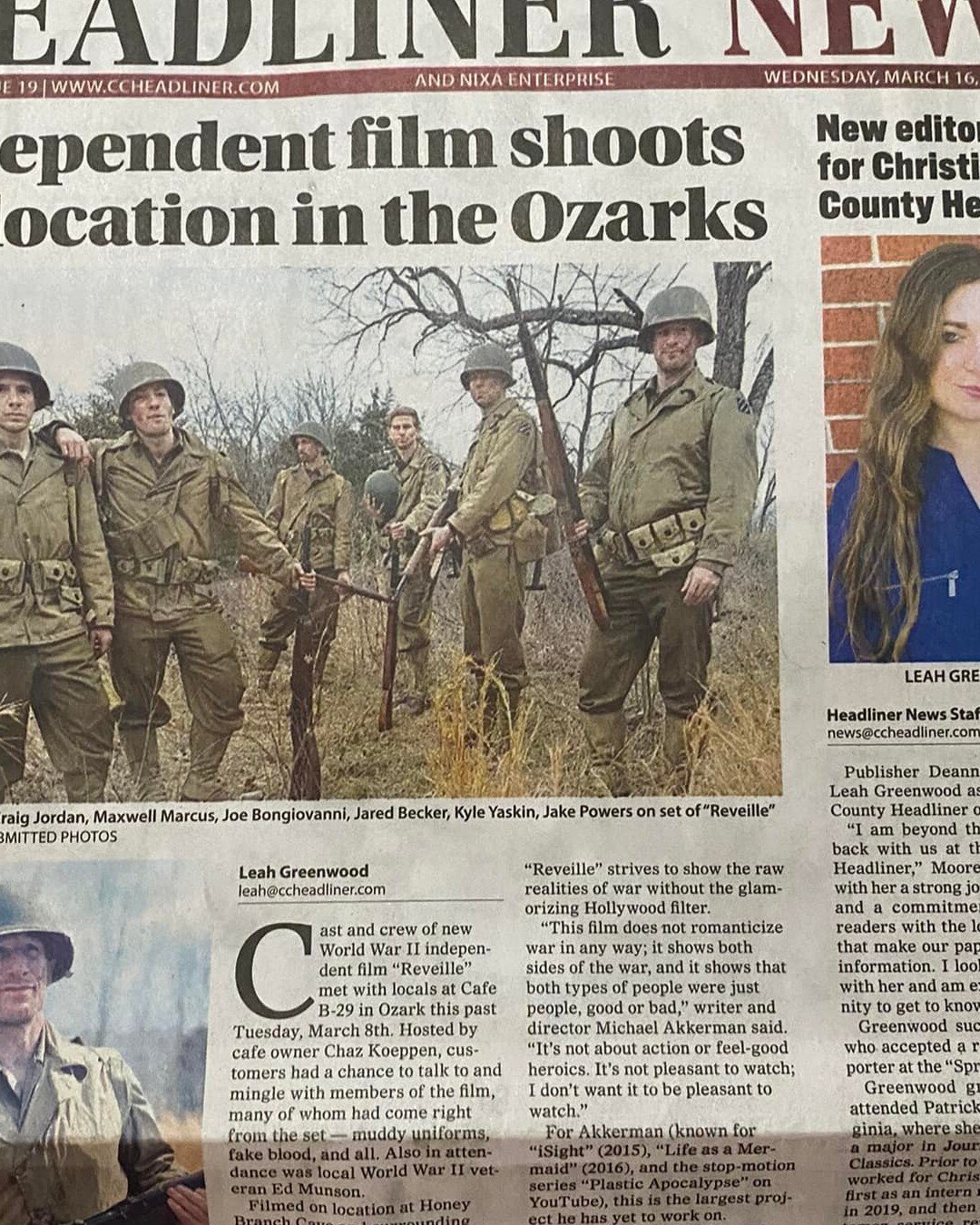Thank you Leah Greenwood for Christian Country Headliner News story. To the producers, actors and crew of &ldquo;Reveille&rdquo;, we are all excited to see the movie when you release it!
.
.
.
#historylover #historynerd #ancientworld #ancient #worldh