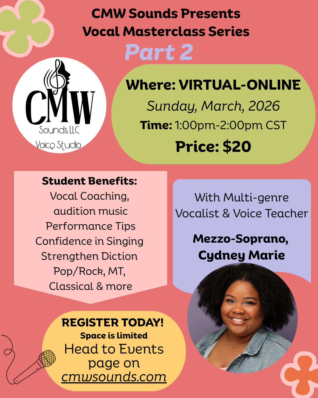 CMW Sounds Masterclass Series Part 2: Vocal Development 